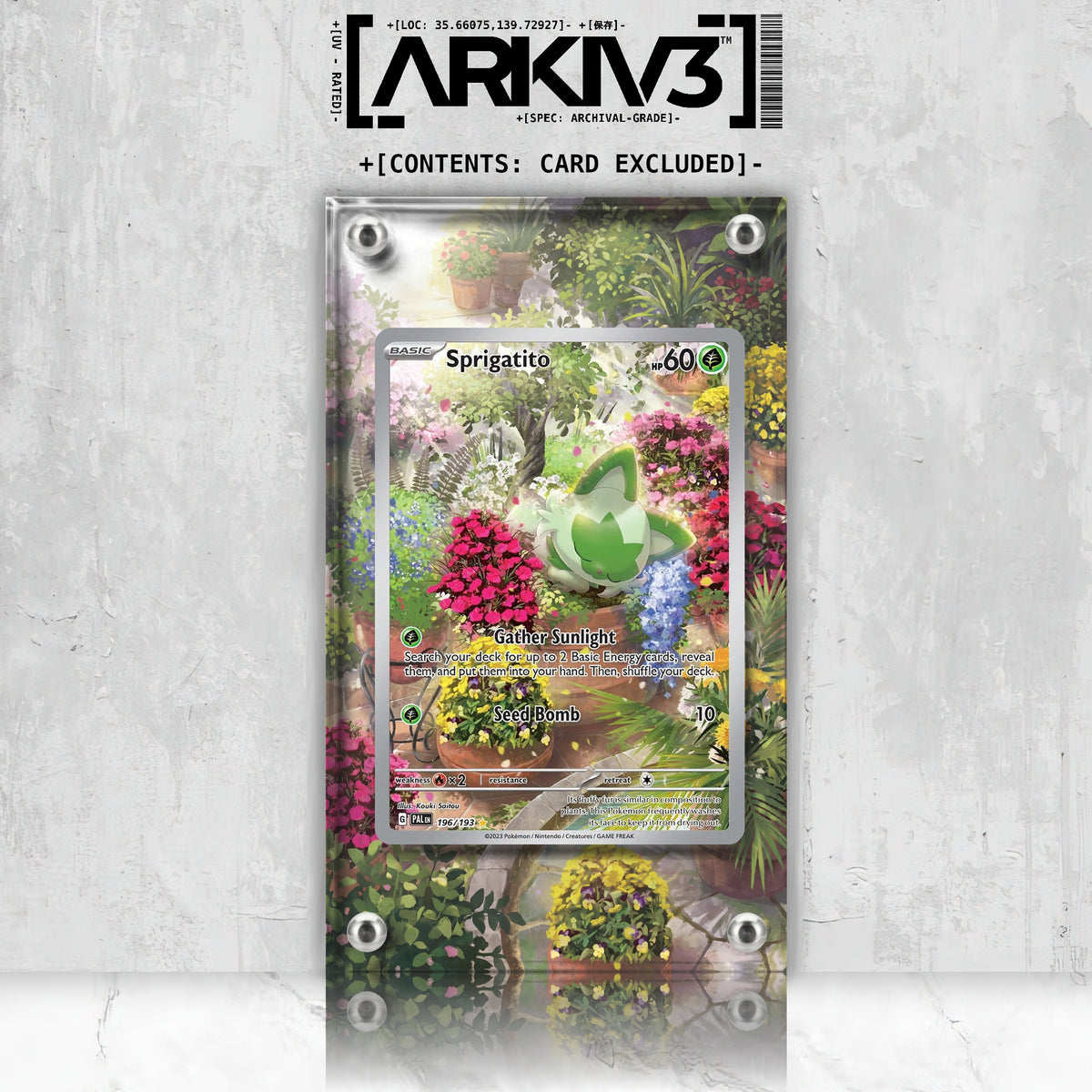 [UNIT: 196/193] // Sprigatito Extended Art Display Case - Raw