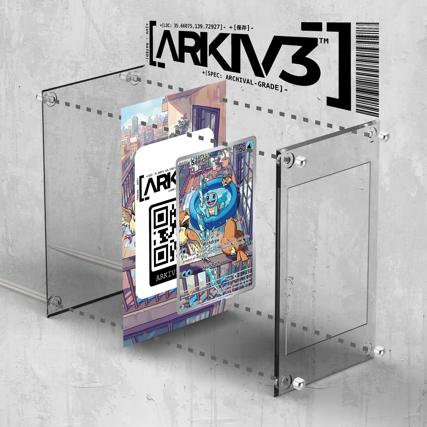 [UNIT: 148/142] // Squirtle Extended Art Display Case - Raw