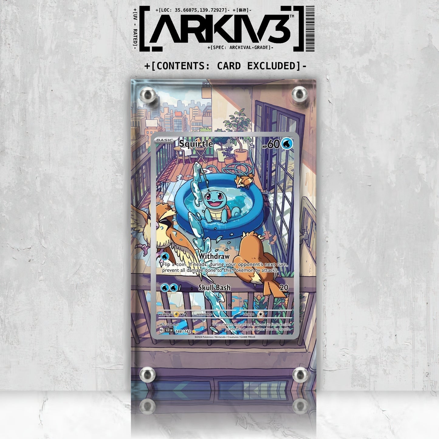 [UNIT: 148/142] // Squirtle Extended Art Display Case - Raw
