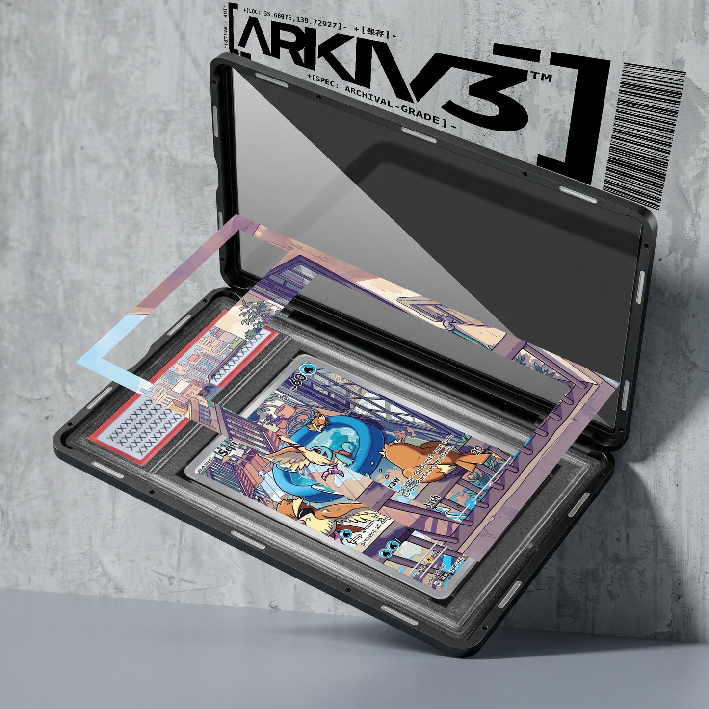 ARKIV3 PSA graded exploded mockup