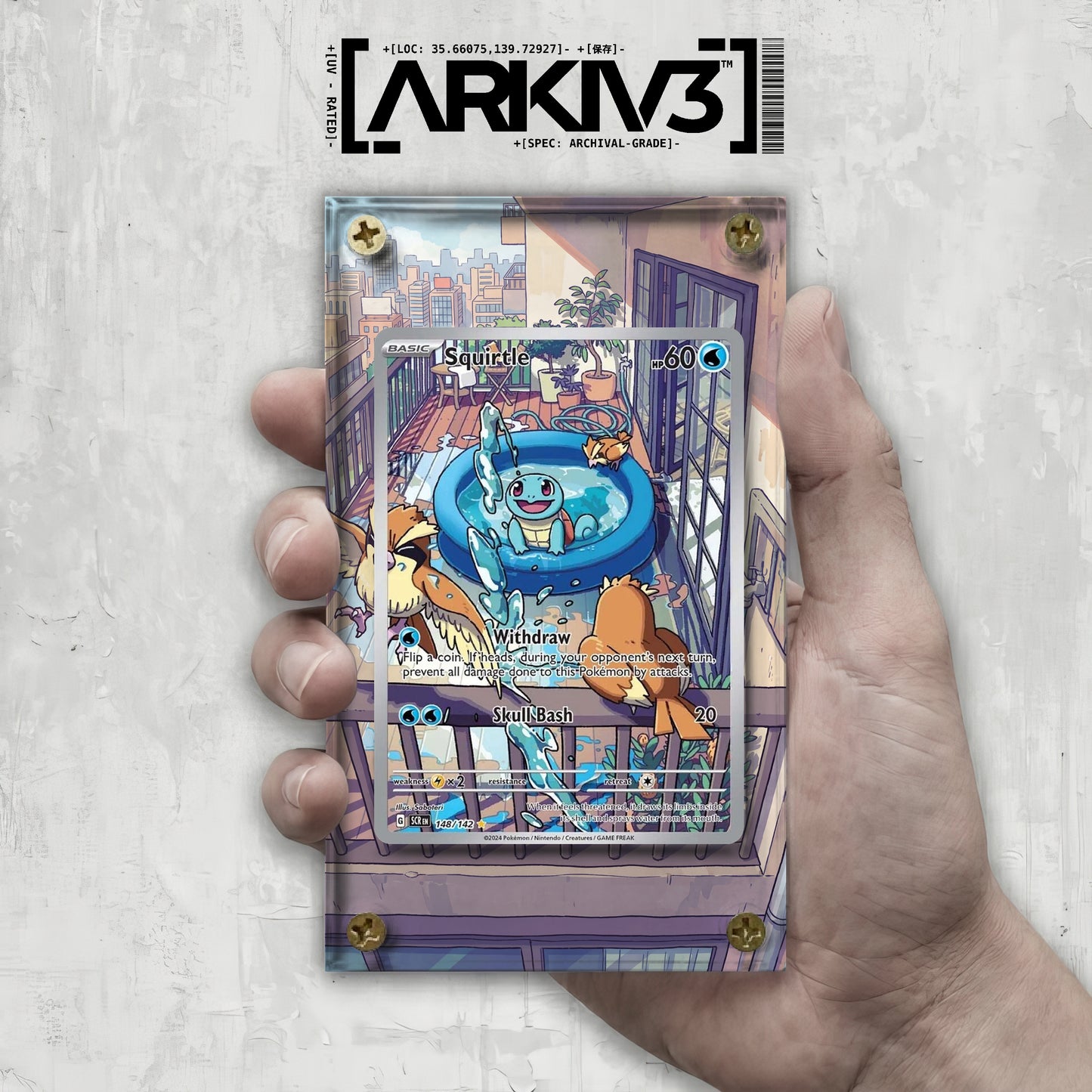 [UNIT: 148/142] // Squirtle Extended Art Display Case - Raw