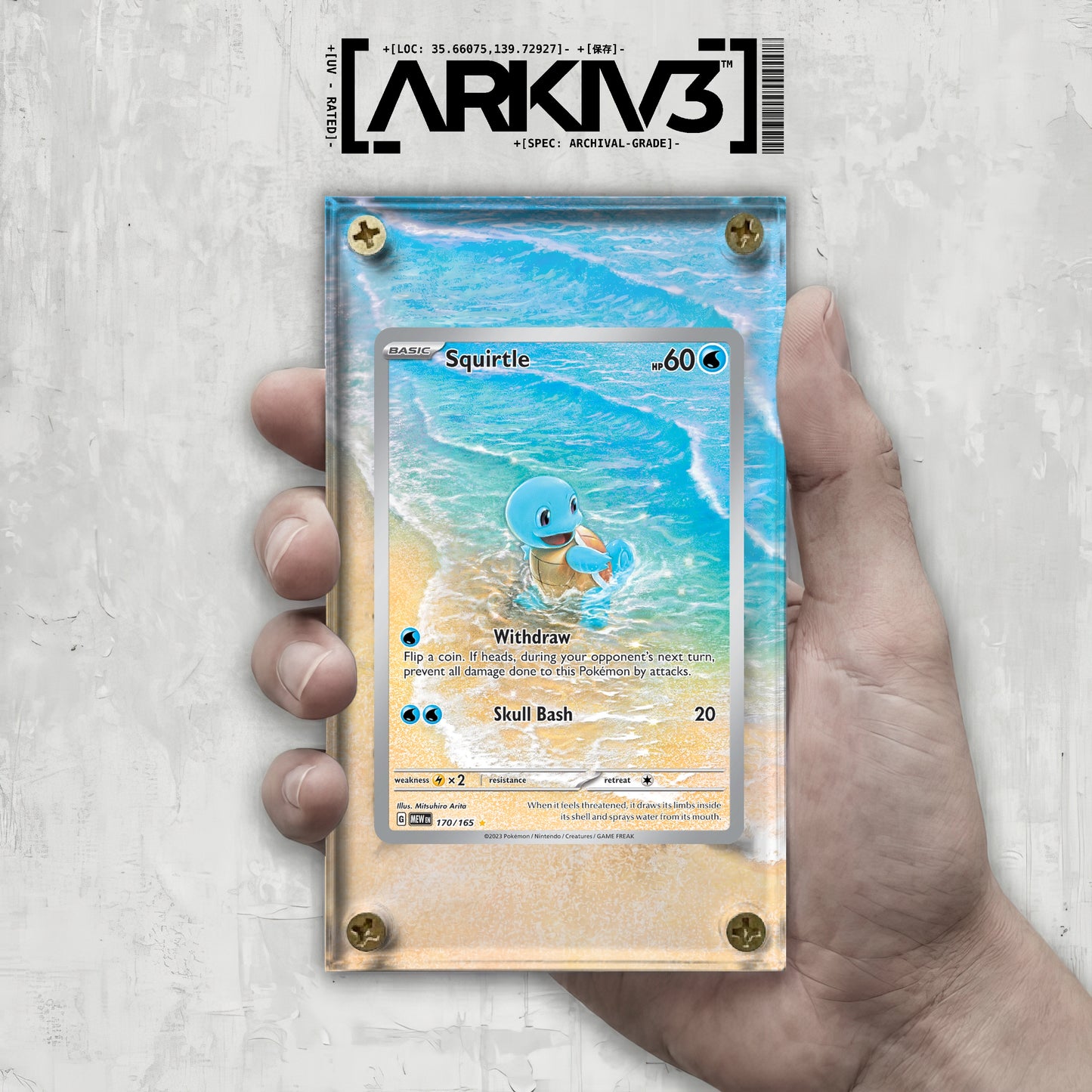 [UNIT: 170/165] // Squirtle Extended Art Display Case - Raw