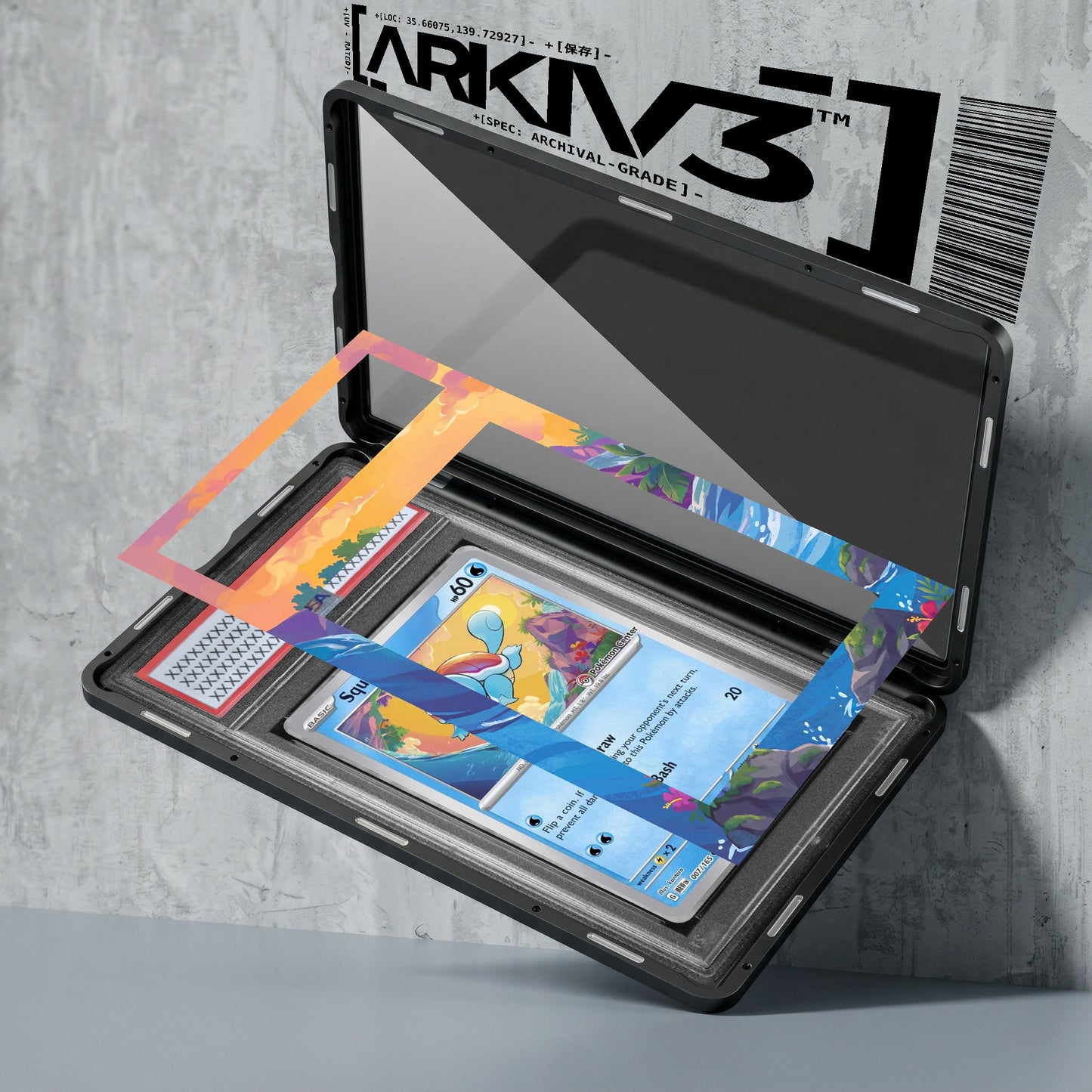 ARKIV3 PSA graded exploded mockup