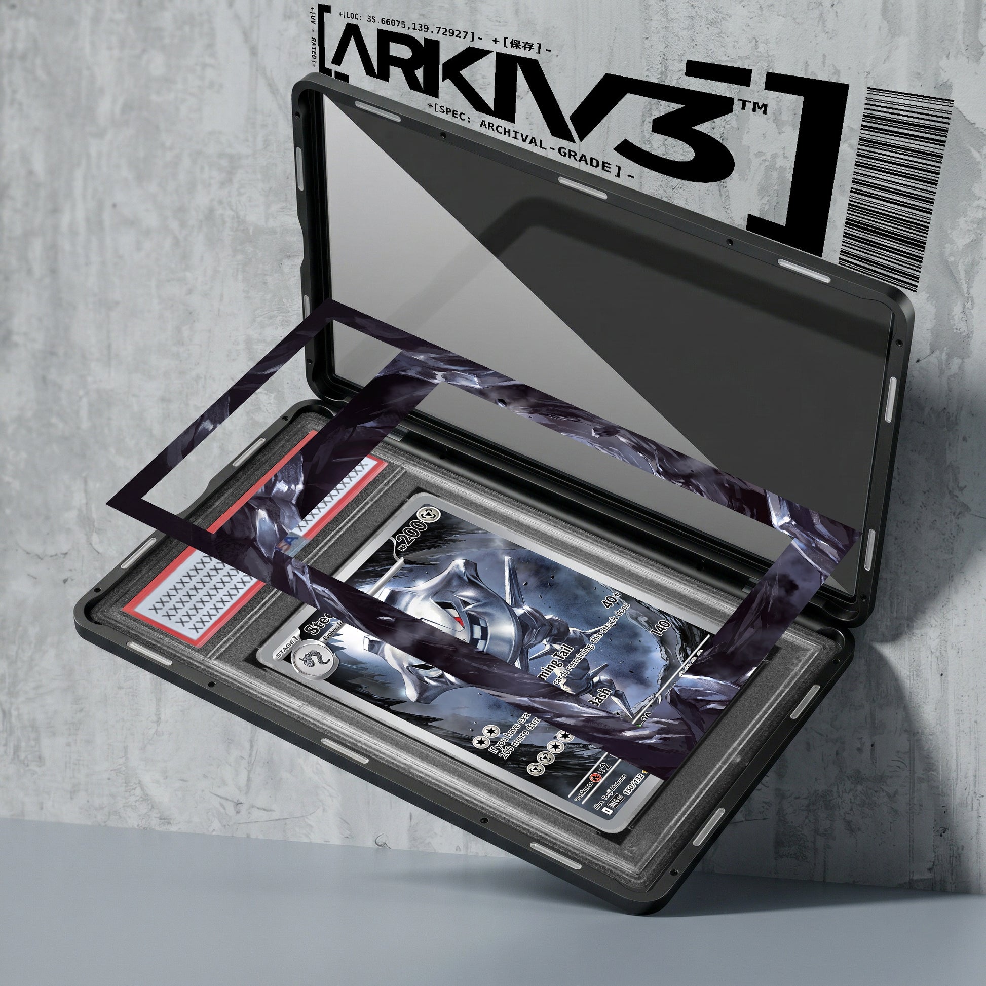 ARKIV3 PSA graded exploded mockup