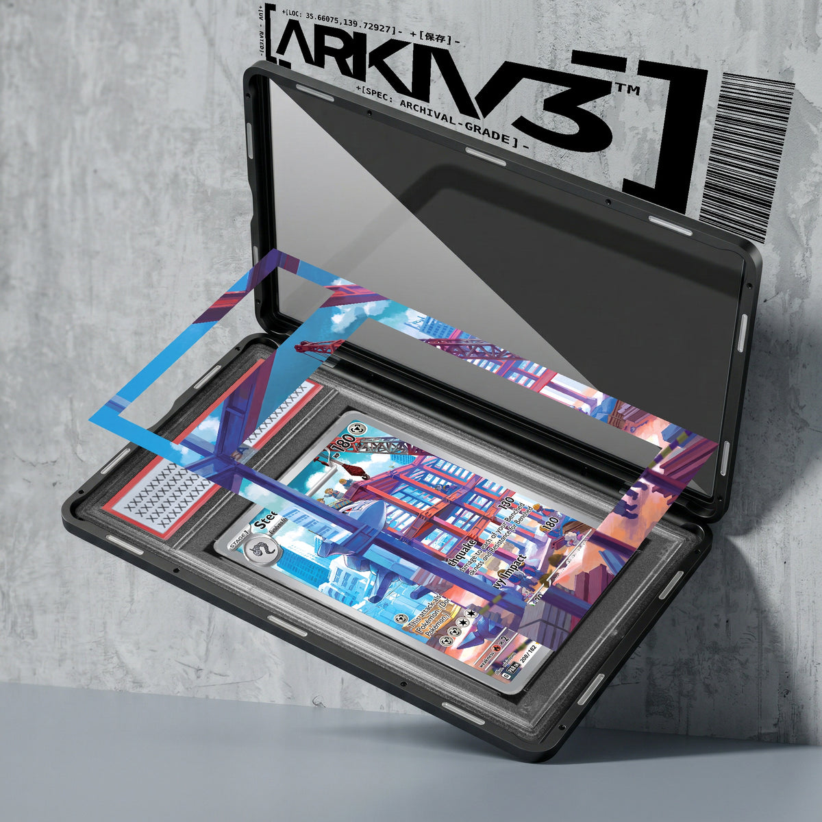 ARKIV3 PSA graded exploded mockup