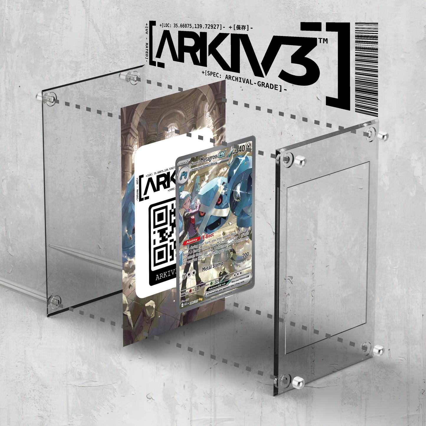 [UNIT: 289/217] // Steven's Metagross ex Extended Art Display Case - Raw