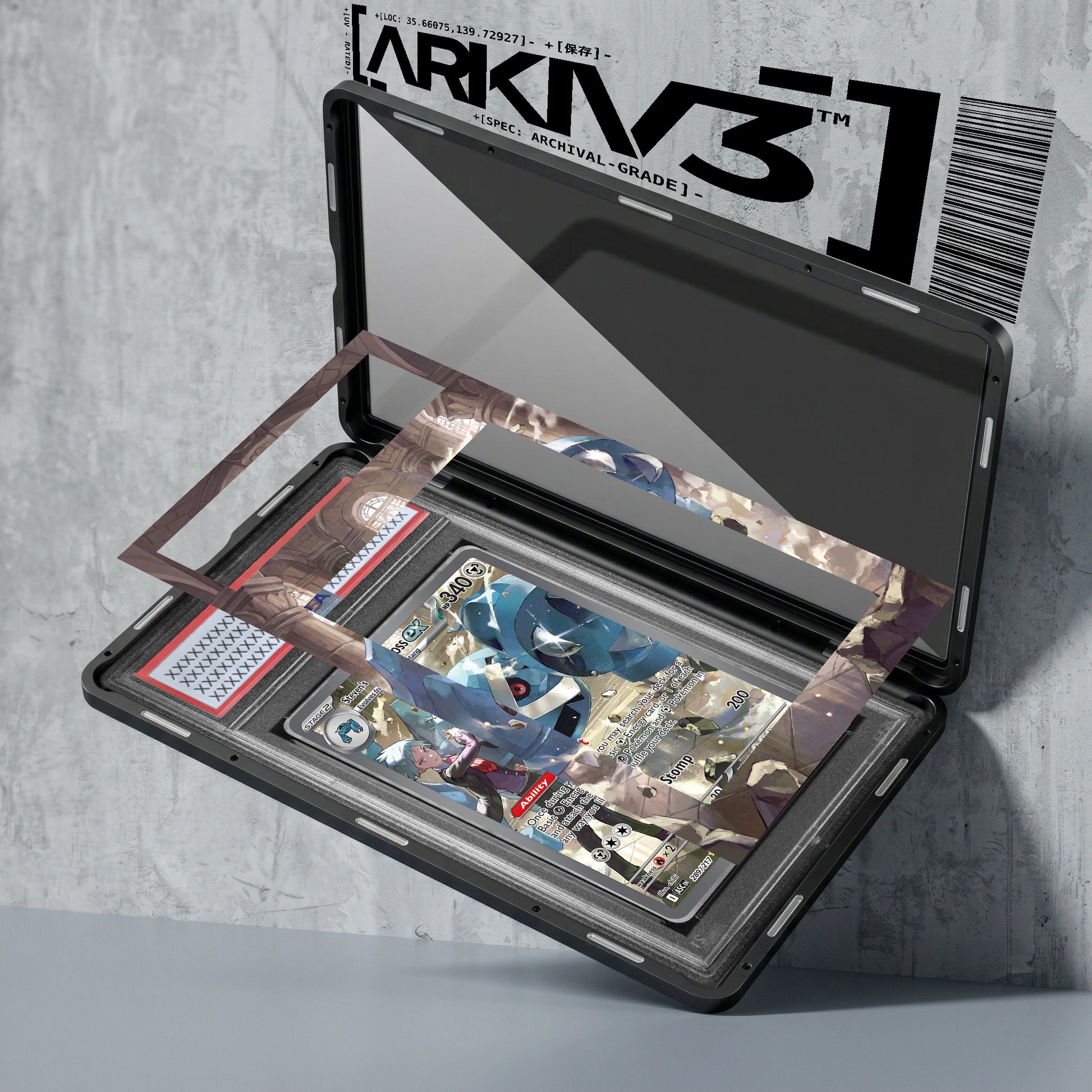 ARKIV3 PSA graded exploded mockup