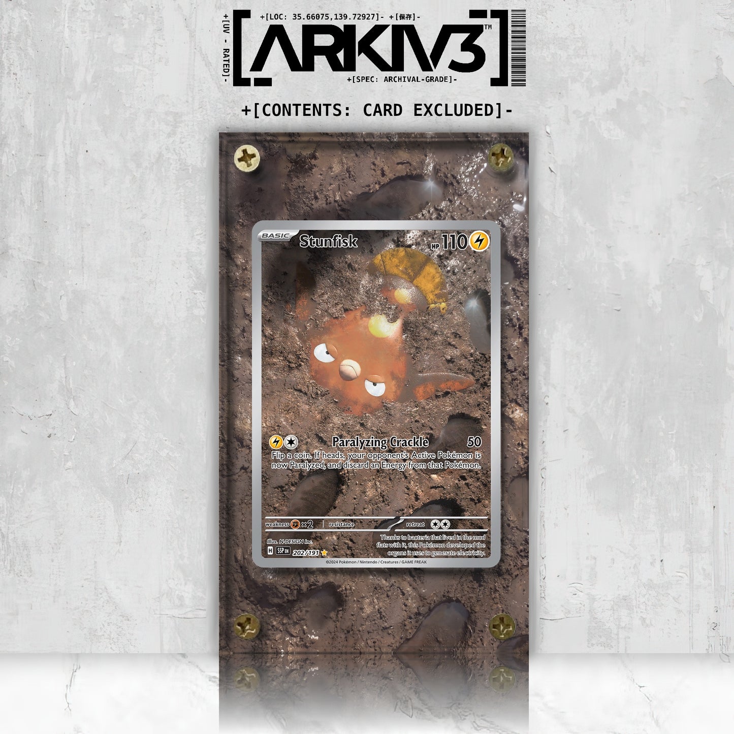 [UNIT: 202/191] // Stunfisk Extended Art Display Case - Raw