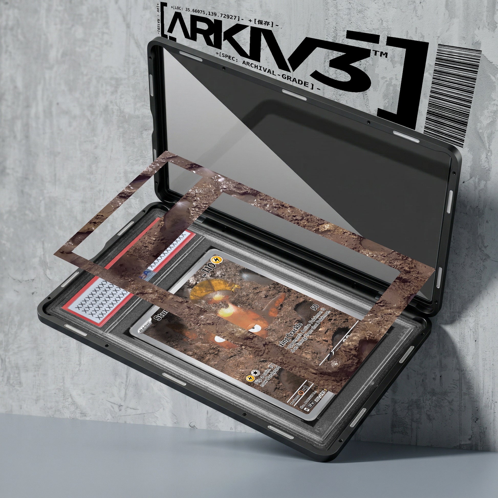 ARKIV3 PSA graded exploded mockup