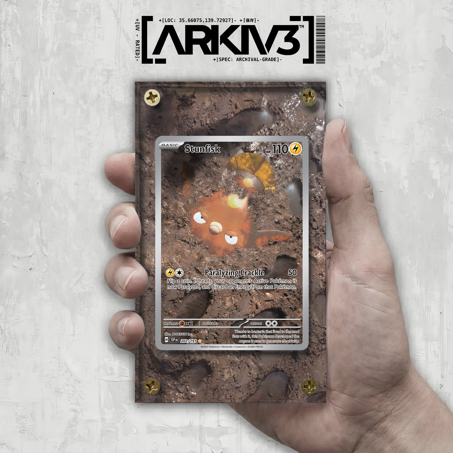 [UNIT: 202/191] // Stunfisk Extended Art Display Case - Raw