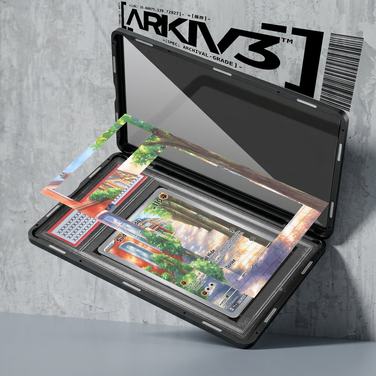 ARKIV3 PSA graded exploded mockup