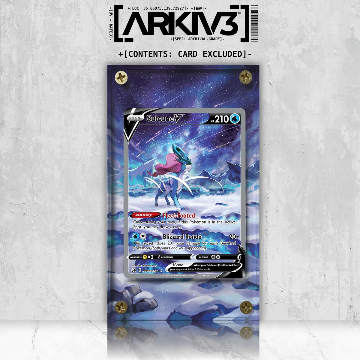 [UNIT: GG38/70] // Suicune V Extended Art Display Case - Raw