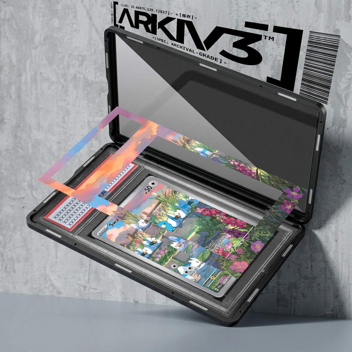 ARKIV3 PSA graded exploded mockup