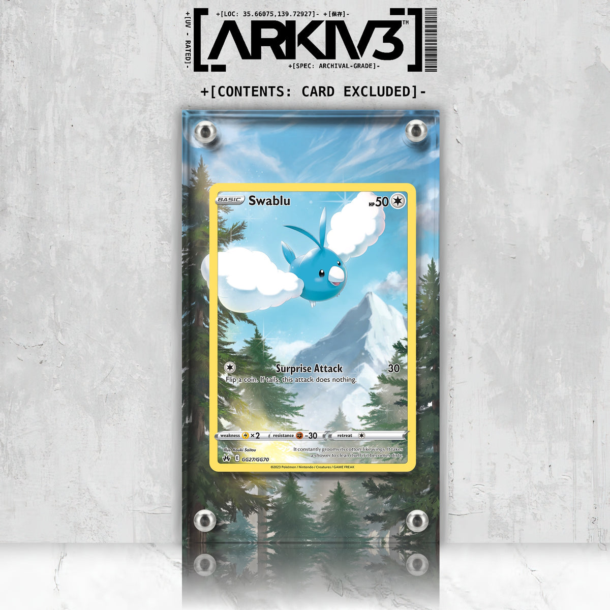 [UNIT: GG27/70] // Swablu Extended Art Display Case - Raw