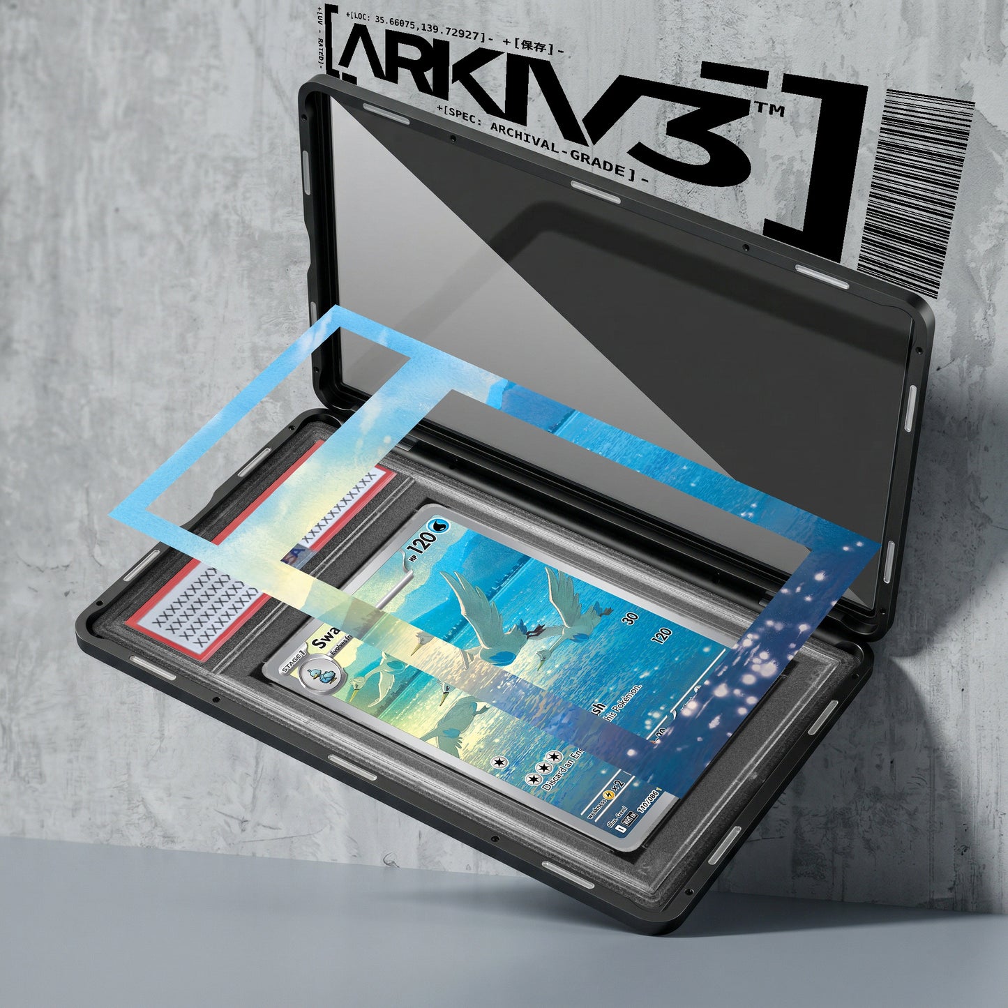 ARKIV3 PSA graded exploded mockup