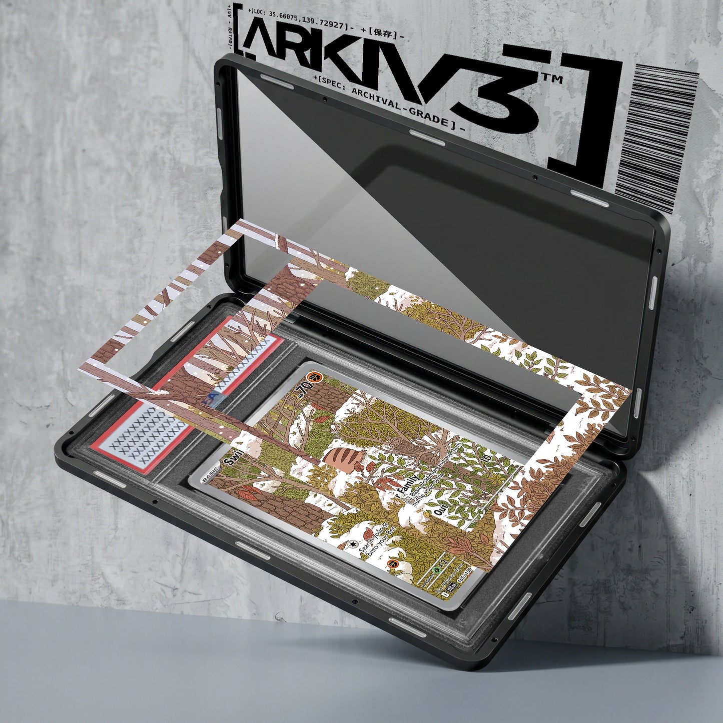 ARKIV3 PSA graded exploded mockup