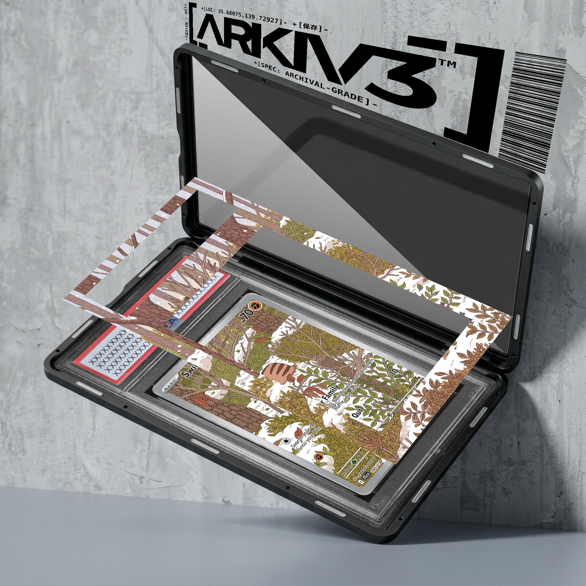 ARKIV3 PSA graded exploded mockup