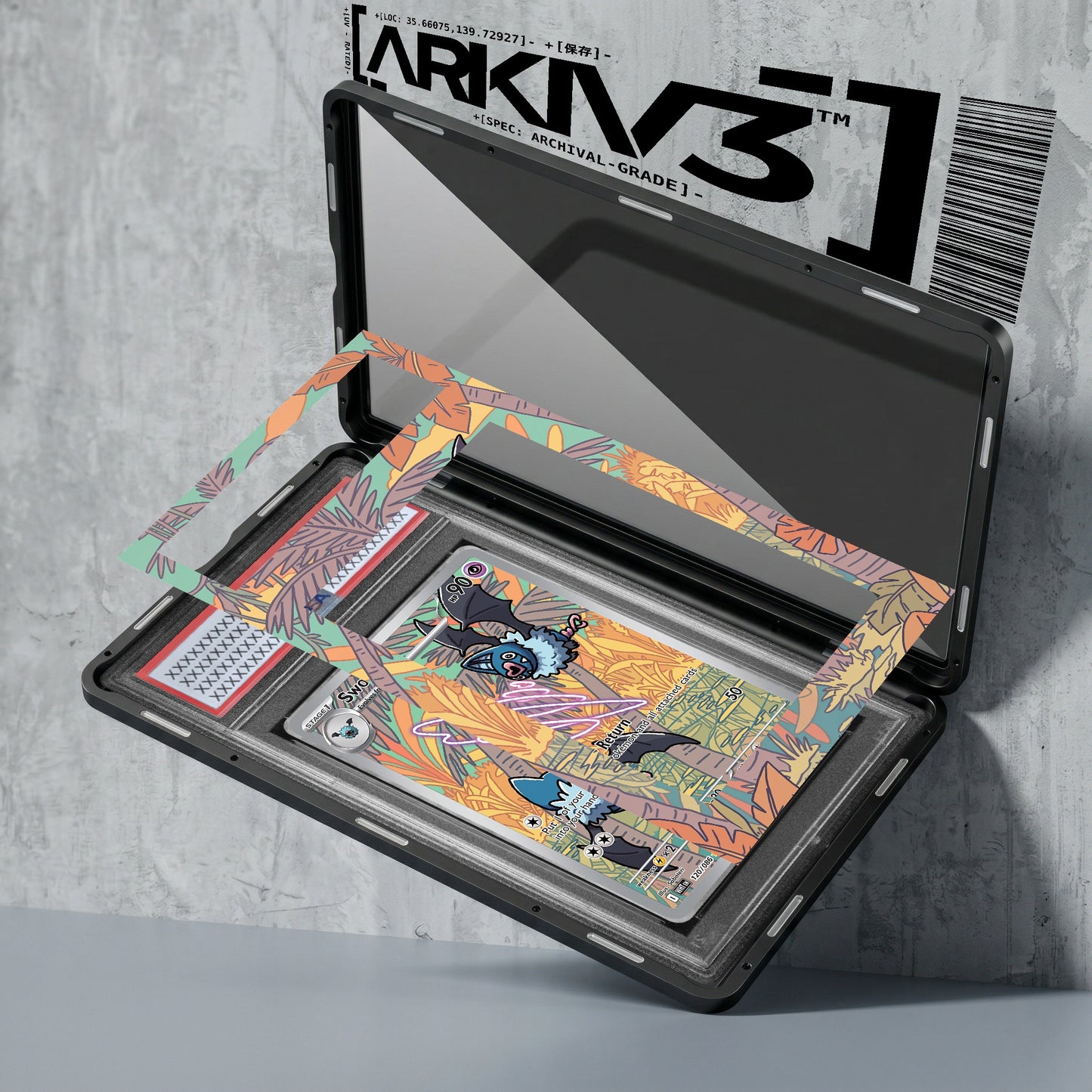 ARKIV3 PSA graded exploded mockup