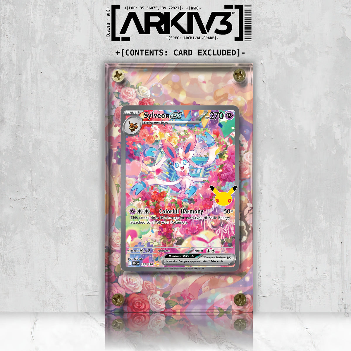 [UNIT: 153/128] // Sylveon ex Extended Art Display Case - Raw