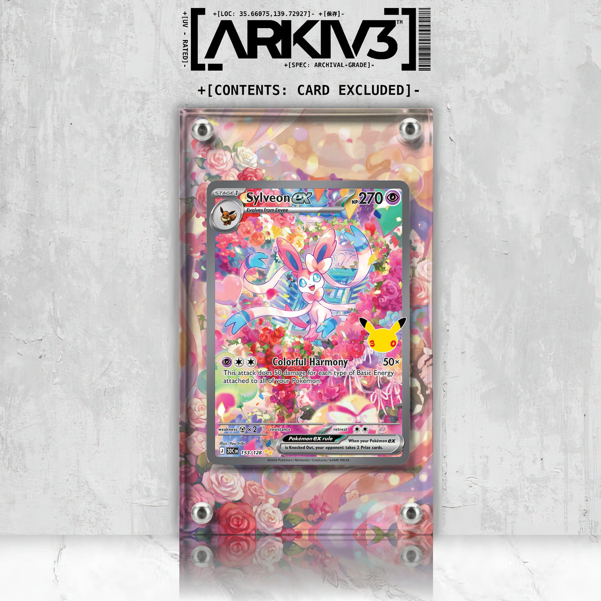 [UNIT: 153/128] // Sylveon ex Extended Art Display Case - Raw