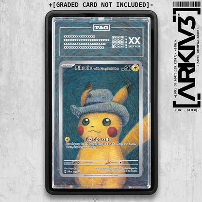 [UNIT: 085] // PSA/TAG Pikachu with Grey Felt Hat Extended Art Display Case - Graded