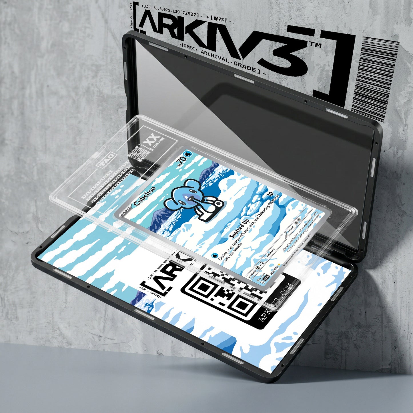 ARKIV3 TAG graded exploded mockup