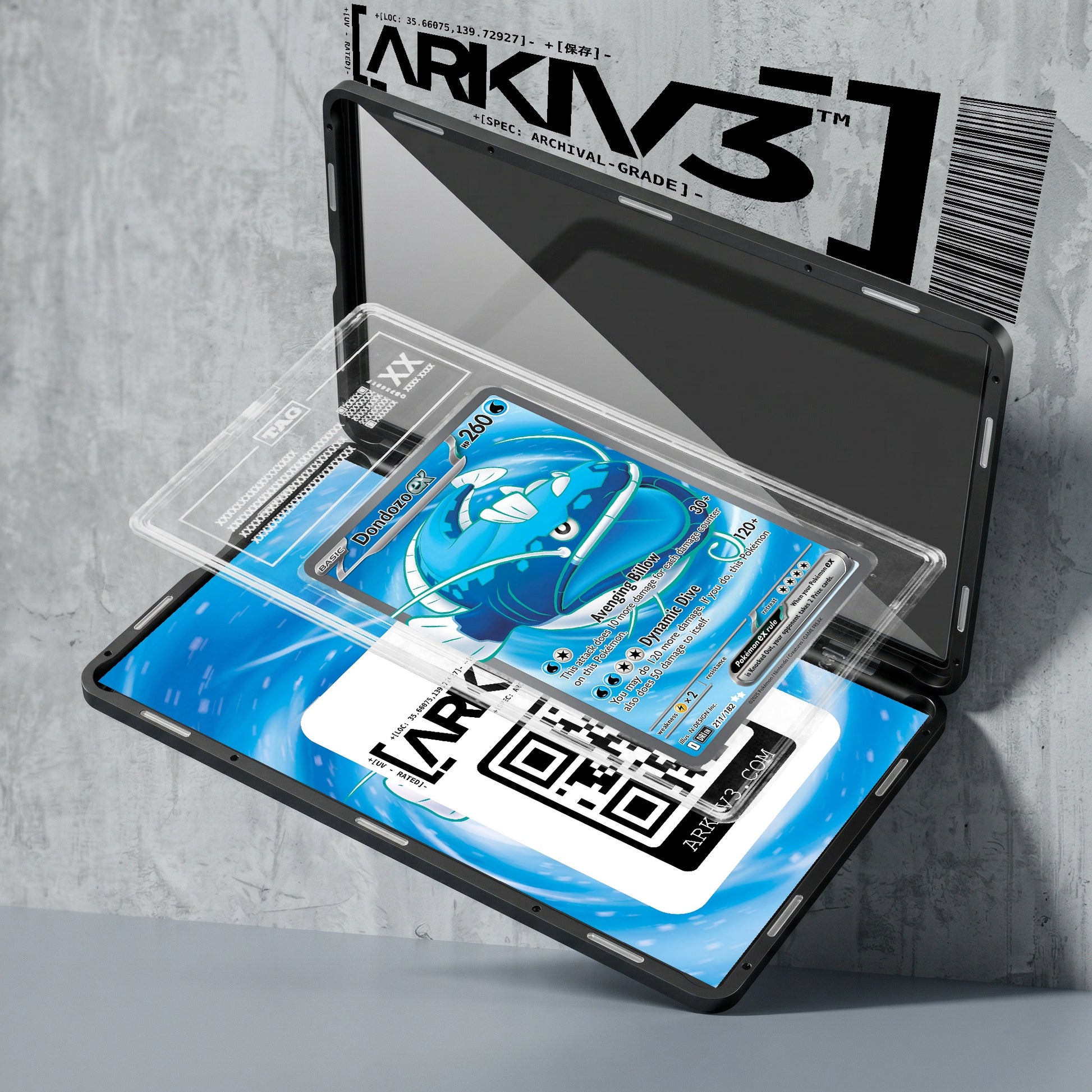 ARKIV3 TAG graded exploded mockup