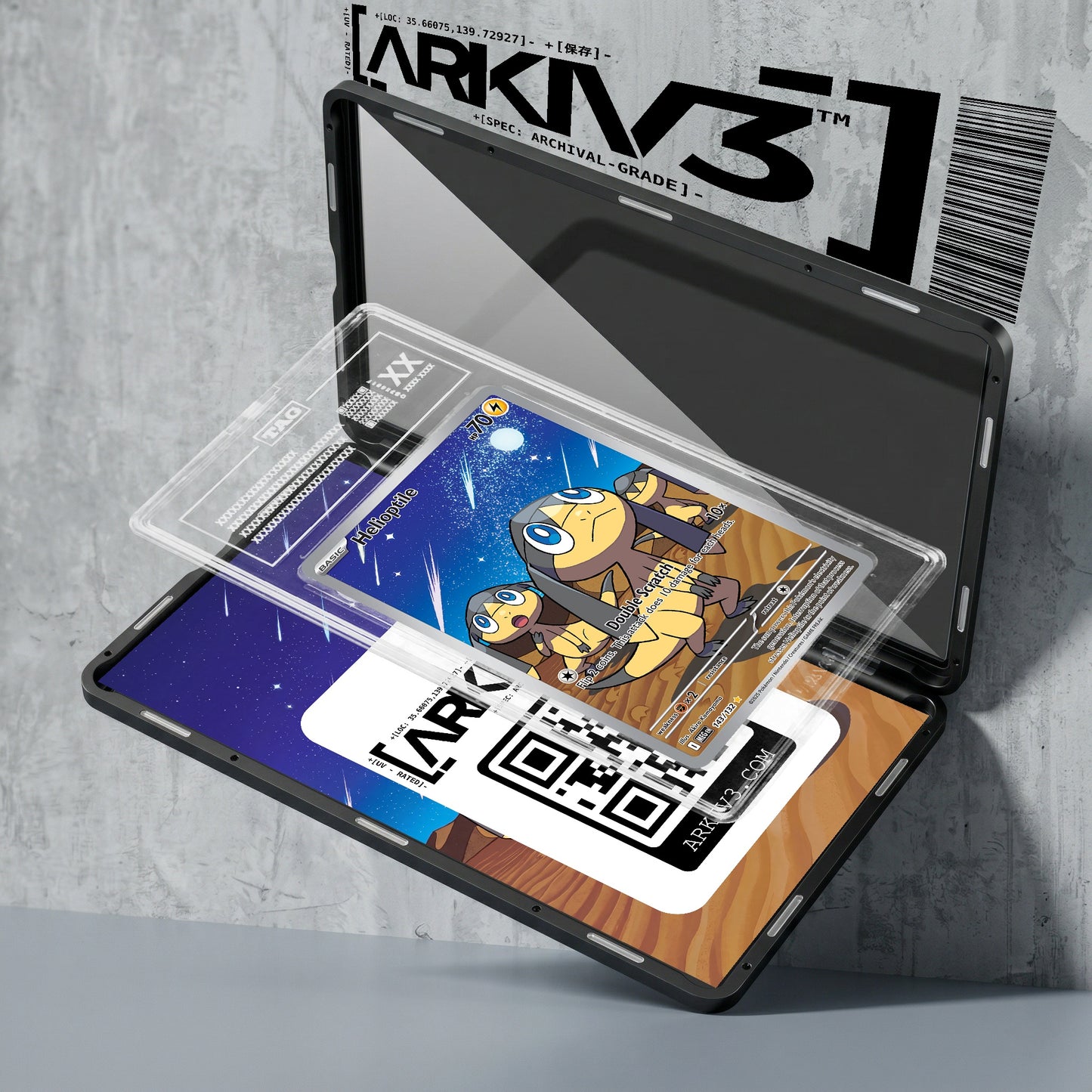 ARKIV3 TAG graded exploded mockup