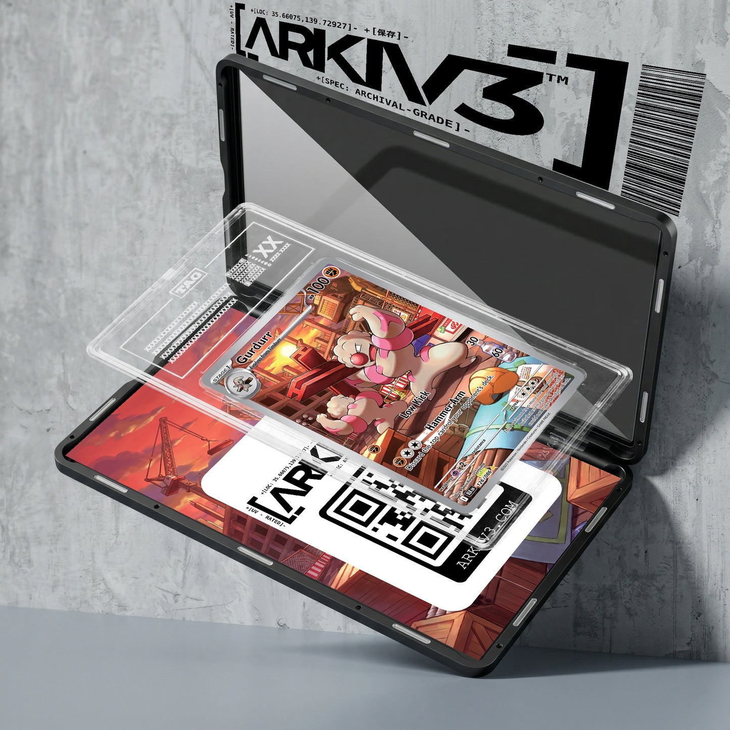 ARKIV3 TAG graded exploded mockup