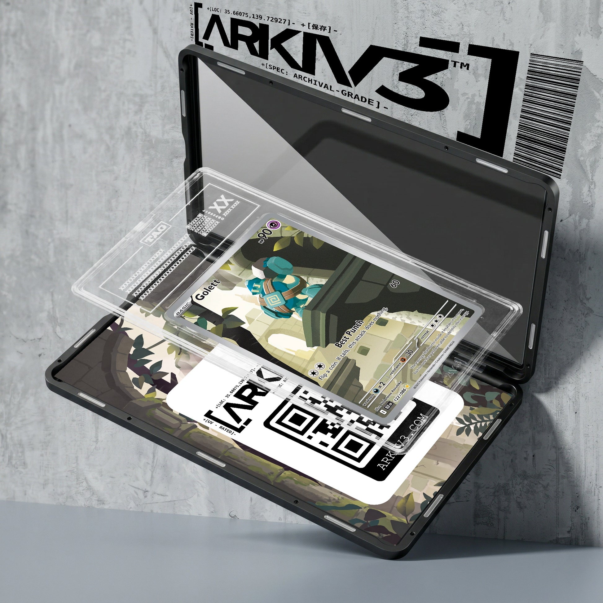 ARKIV3 TAG graded exploded mockup