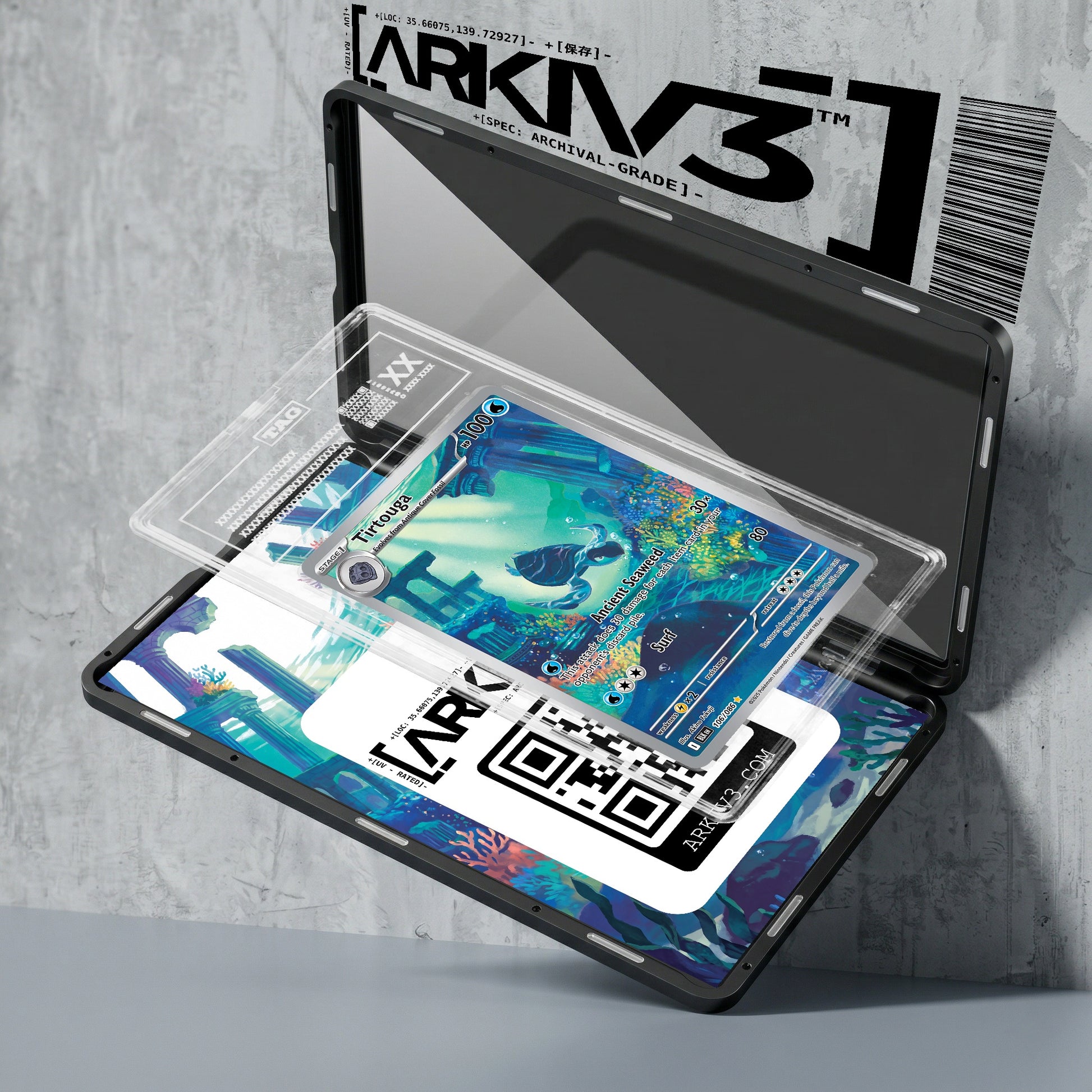 ARKIV3 TAG graded exploded mockup