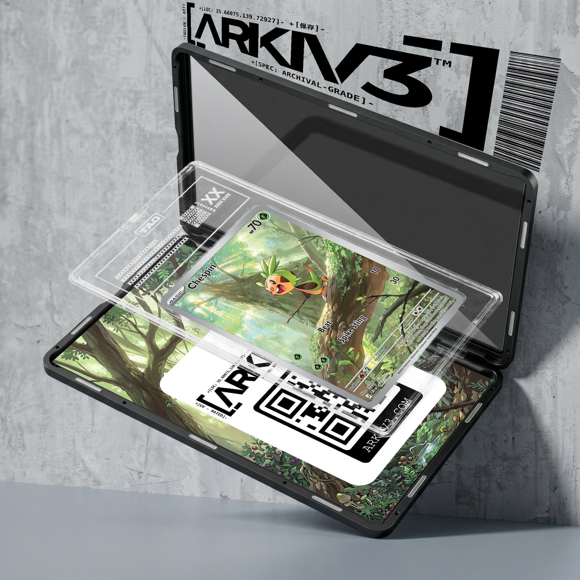 ARKIV3 TAG graded exploded mockup