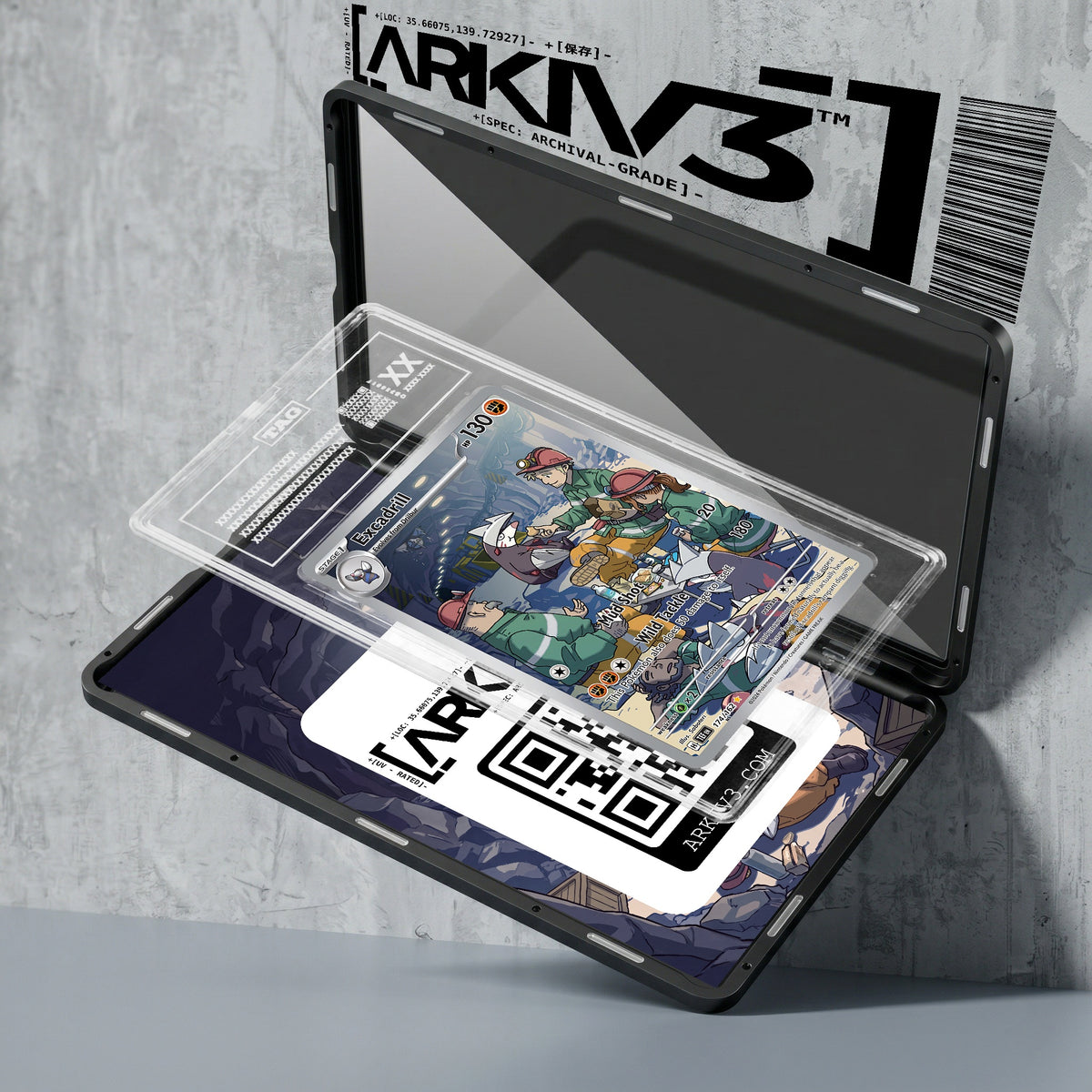 ARKIV3 TAG graded exploded mockup