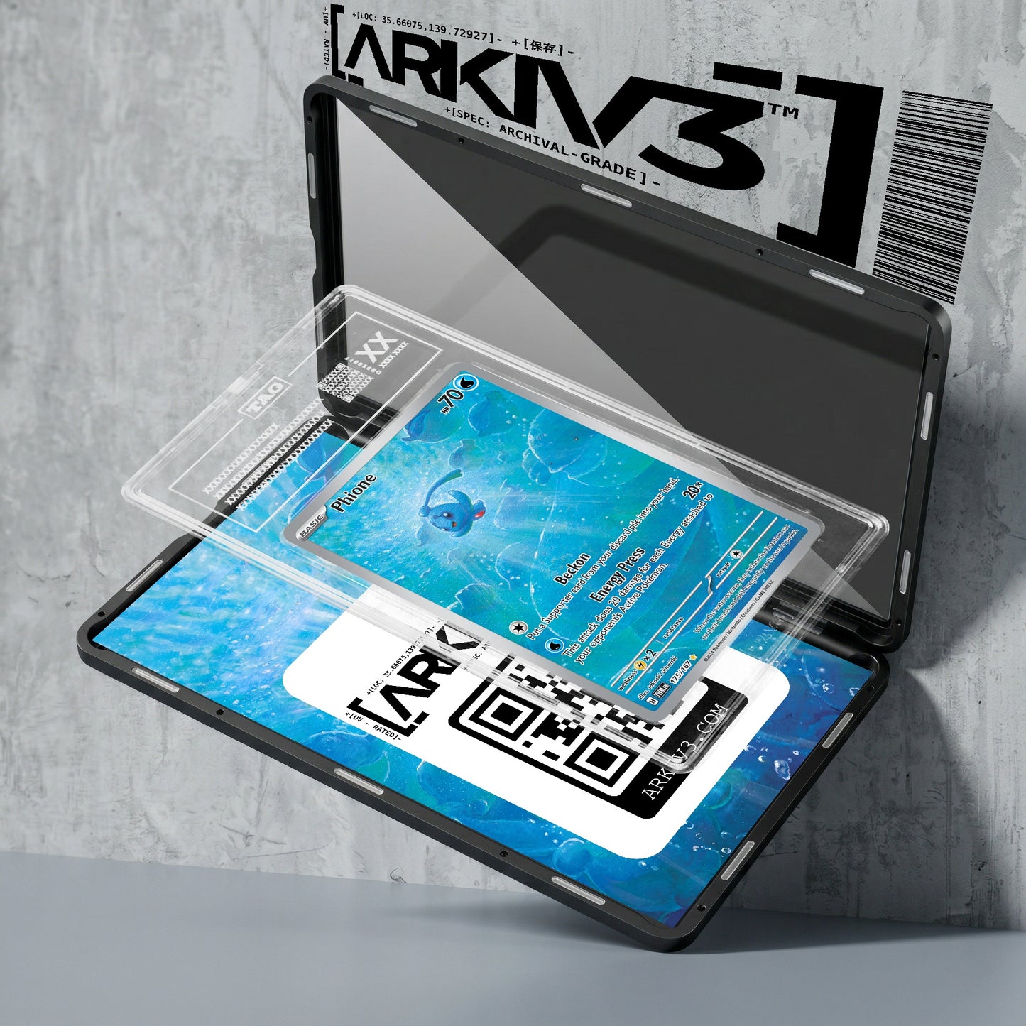 ARKIV3 TAG graded exploded mockup