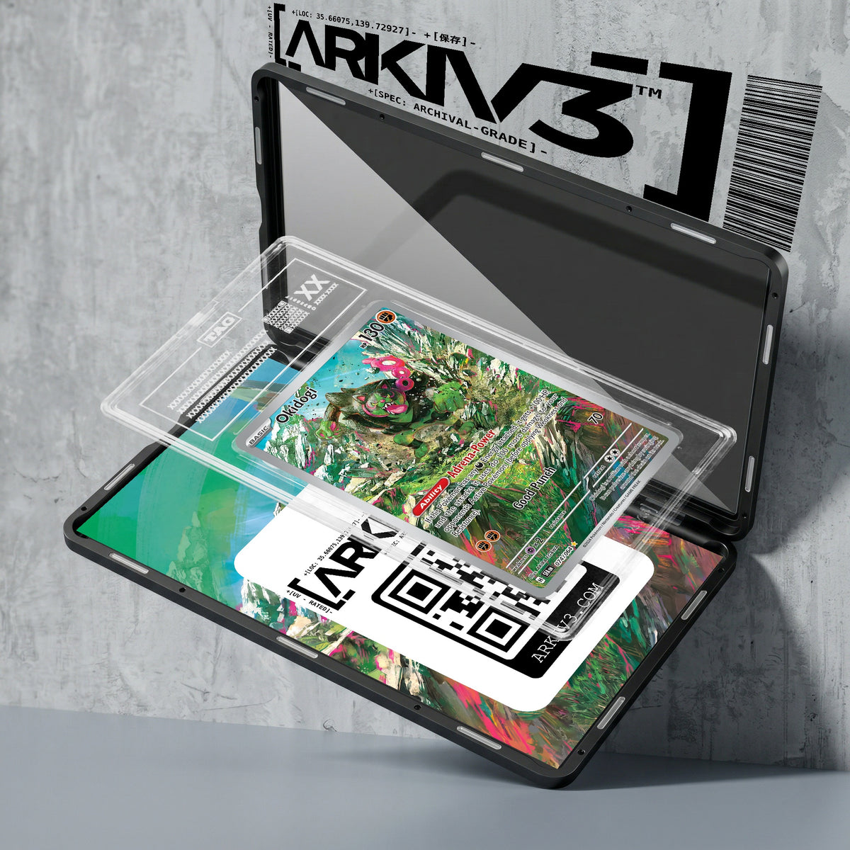 ARKIV3 TAG graded exploded mockup