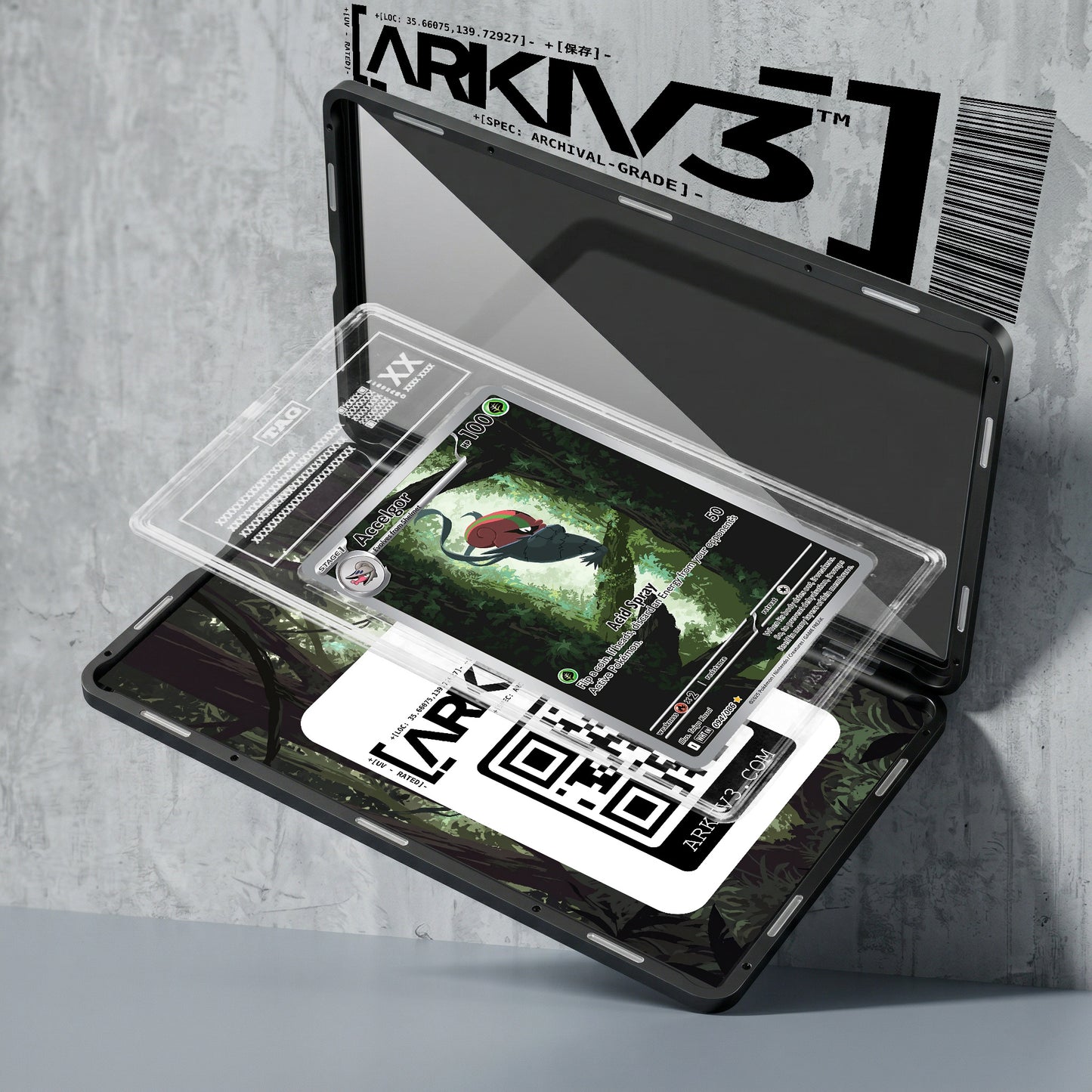 ARKIV3 TAG graded exploded mockup