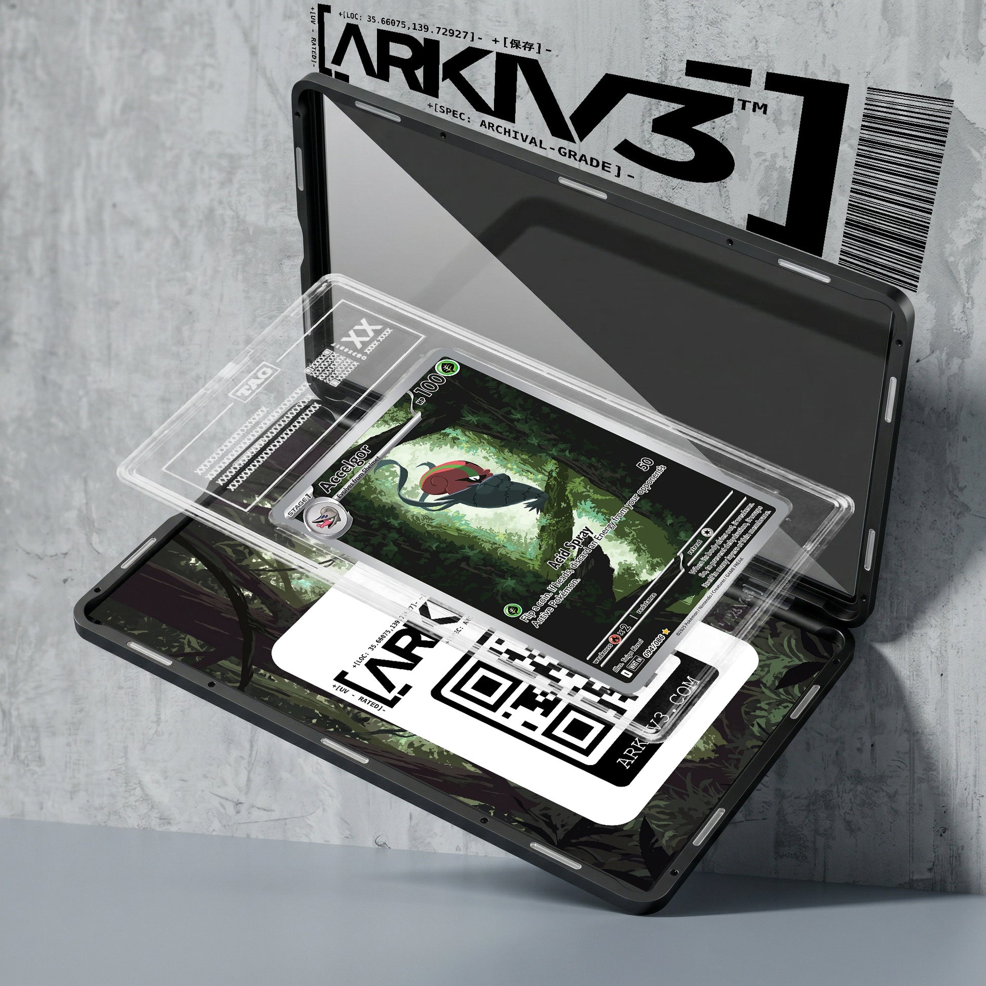 ARKIV3 TAG graded exploded mockup