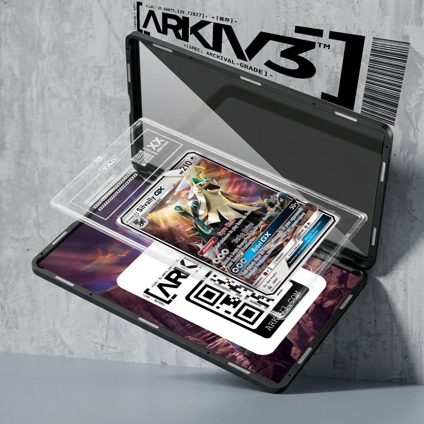 ARKIV3 TAG graded exploded mockup