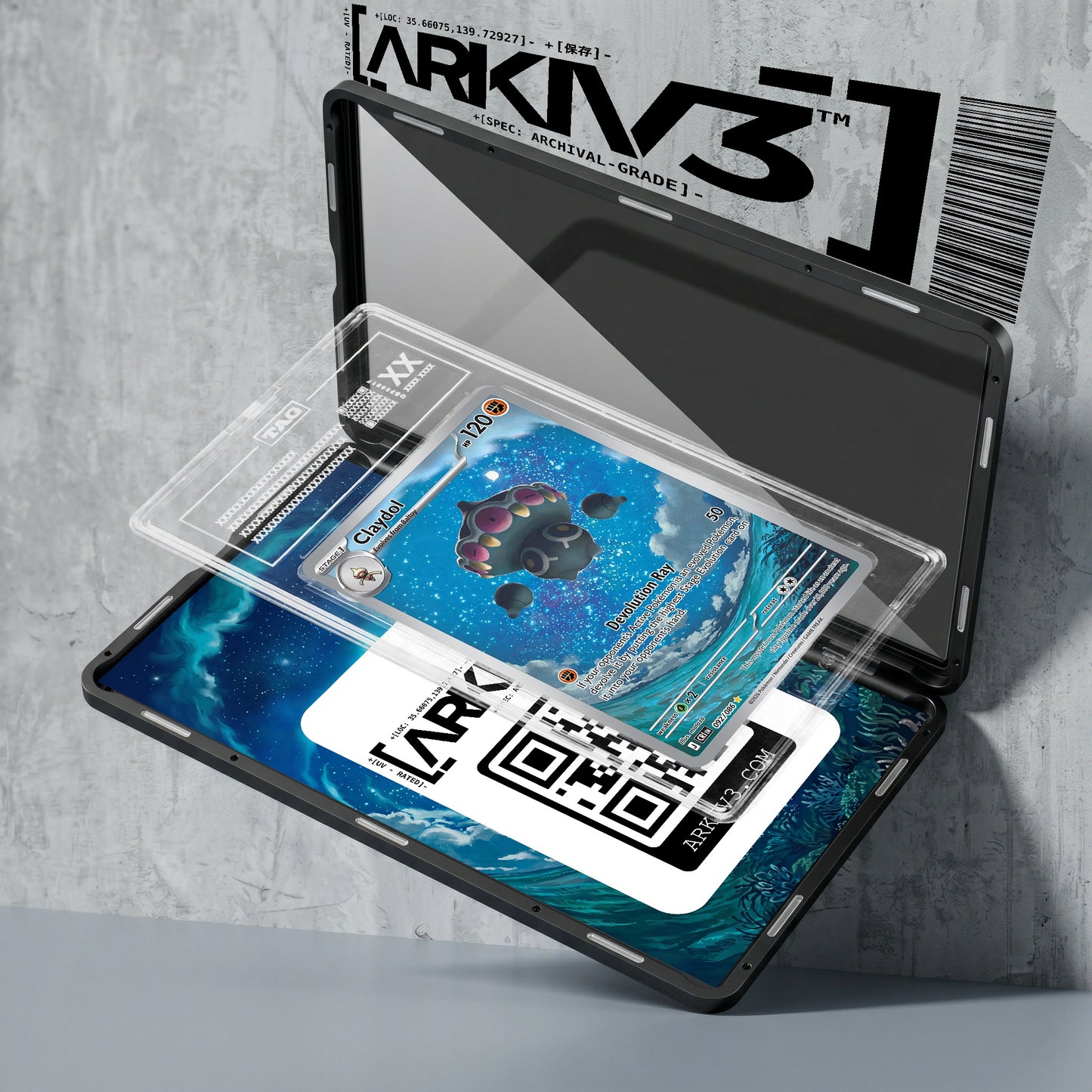 ARKIV3 TAG graded exploded mockup