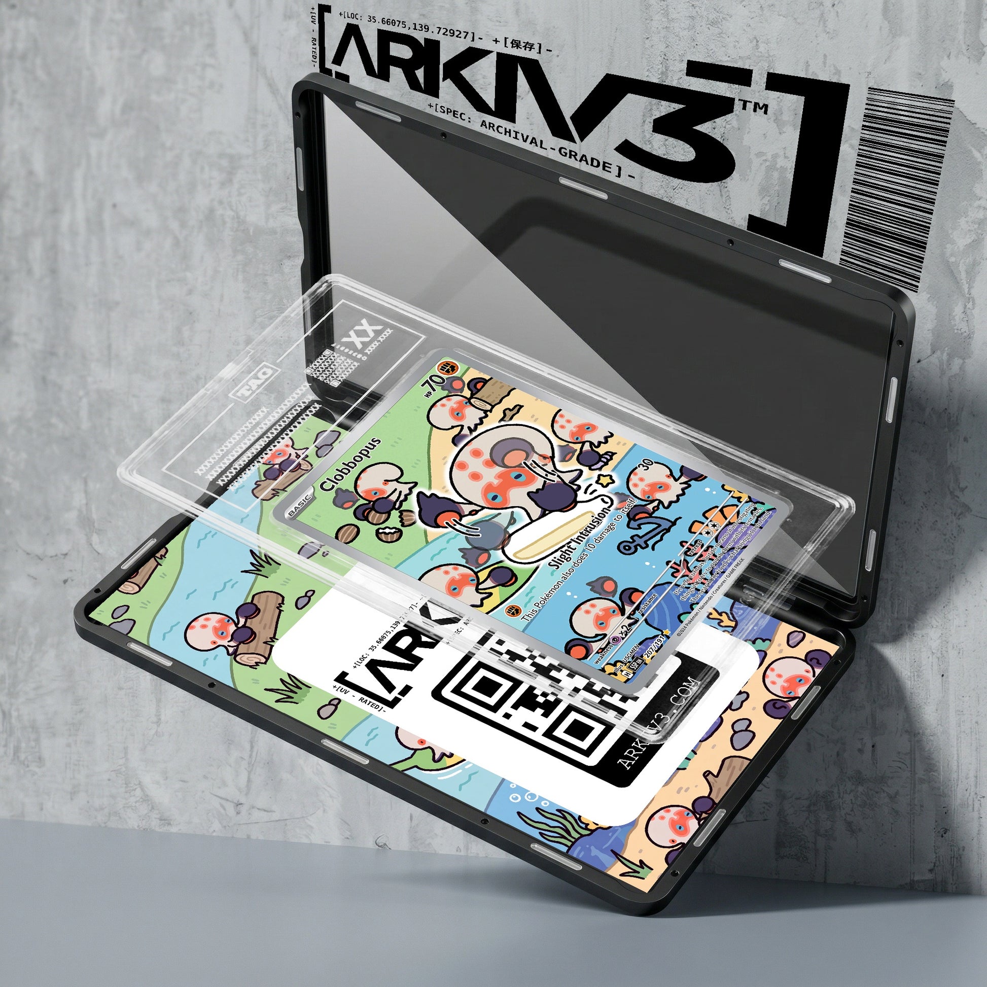 ARKIV3 TAG graded exploded mockup