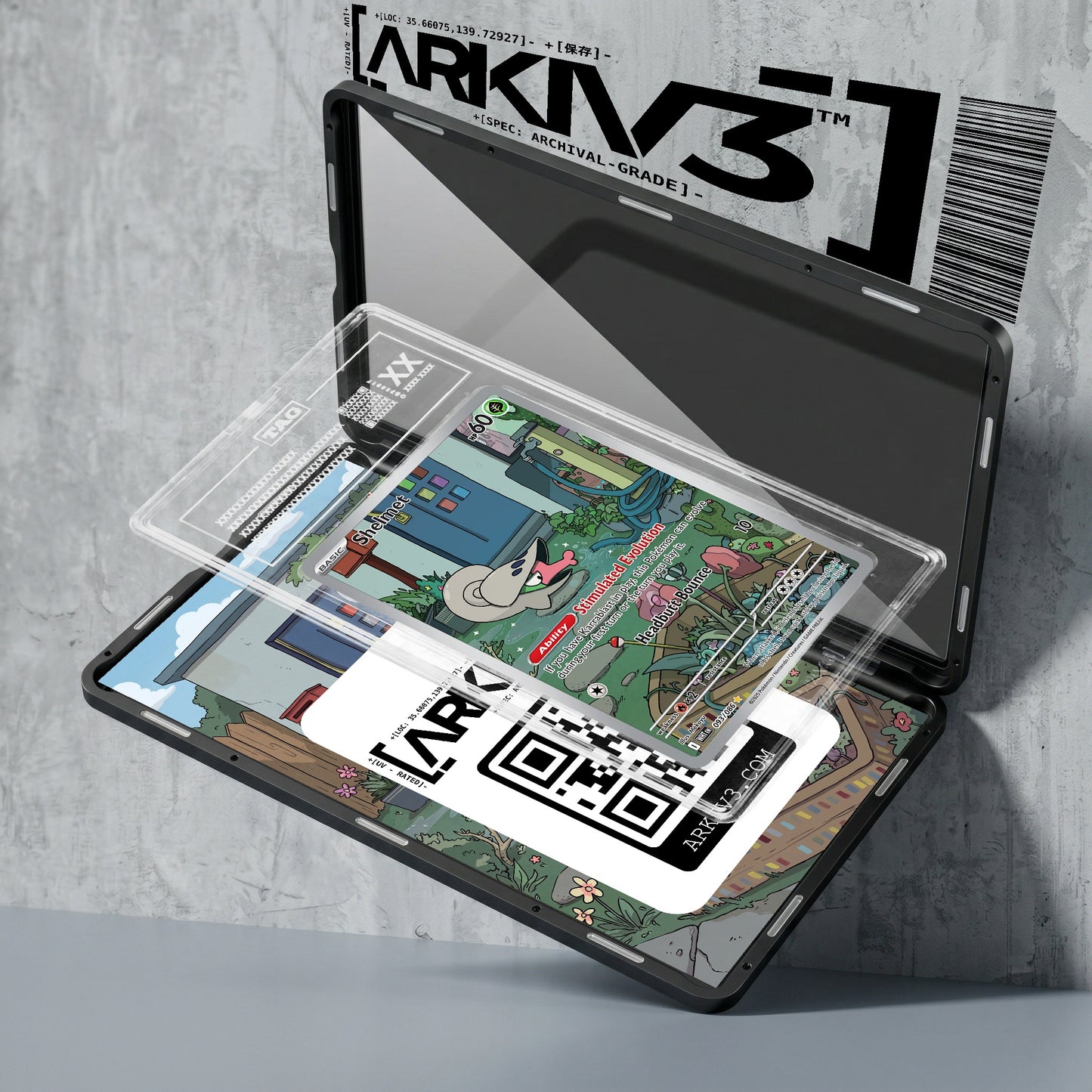 ARKIV3 TAG graded exploded mockup