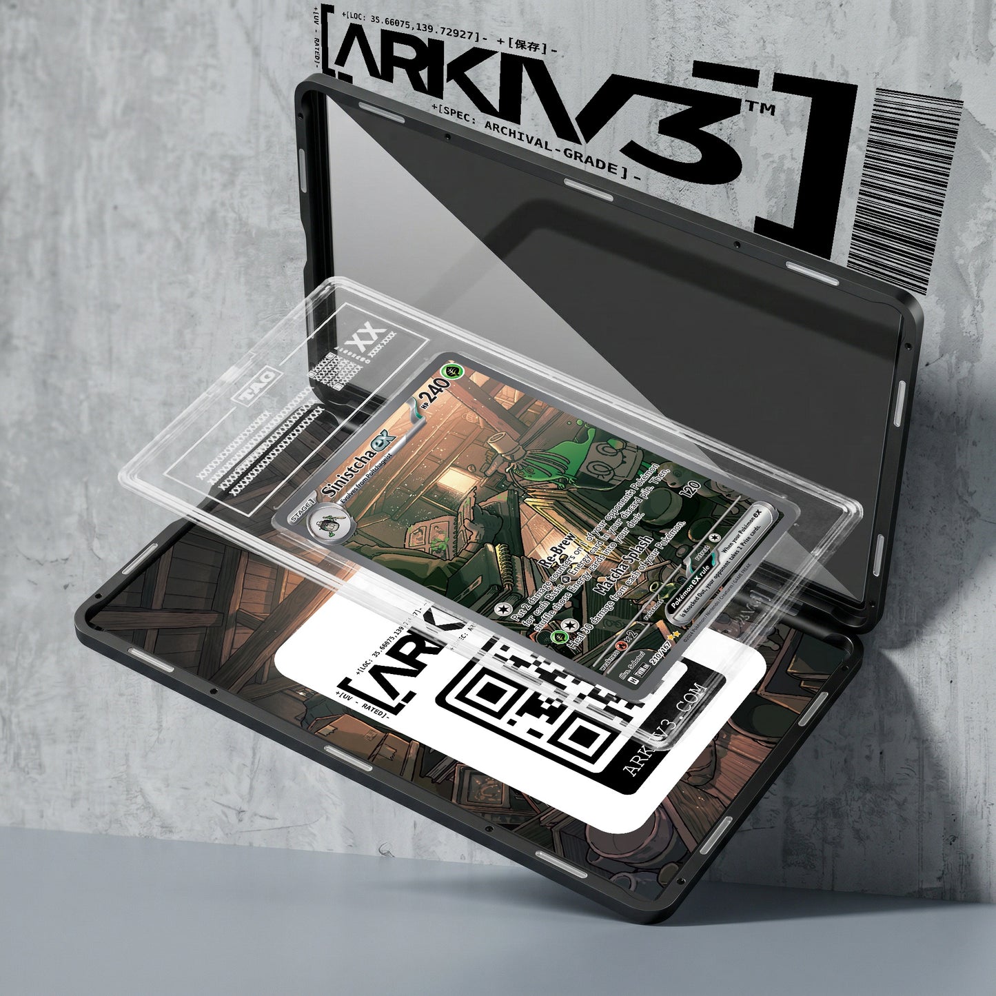 ARKIV3 TAG graded exploded mockup