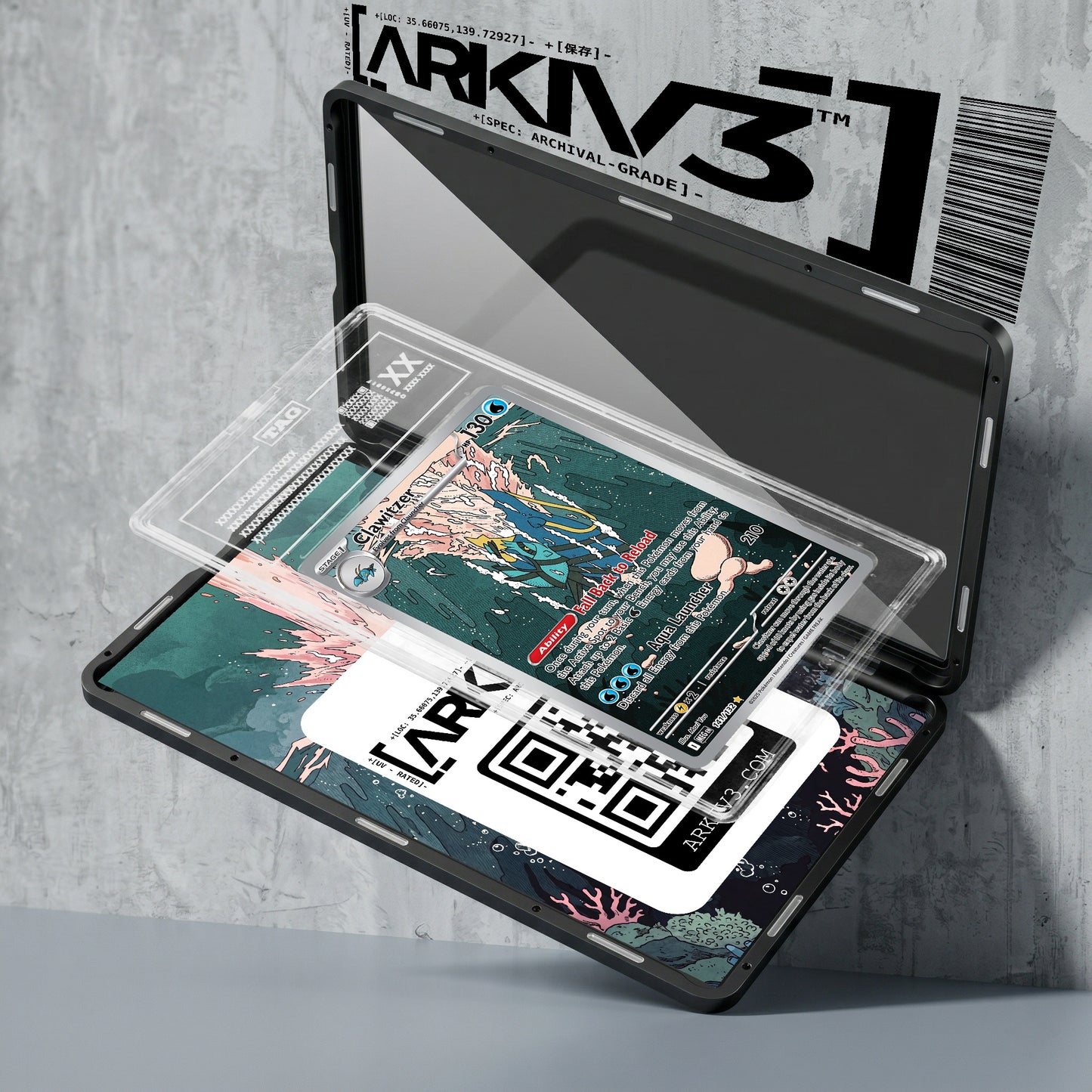 ARKIV3 TAG graded exploded mockup