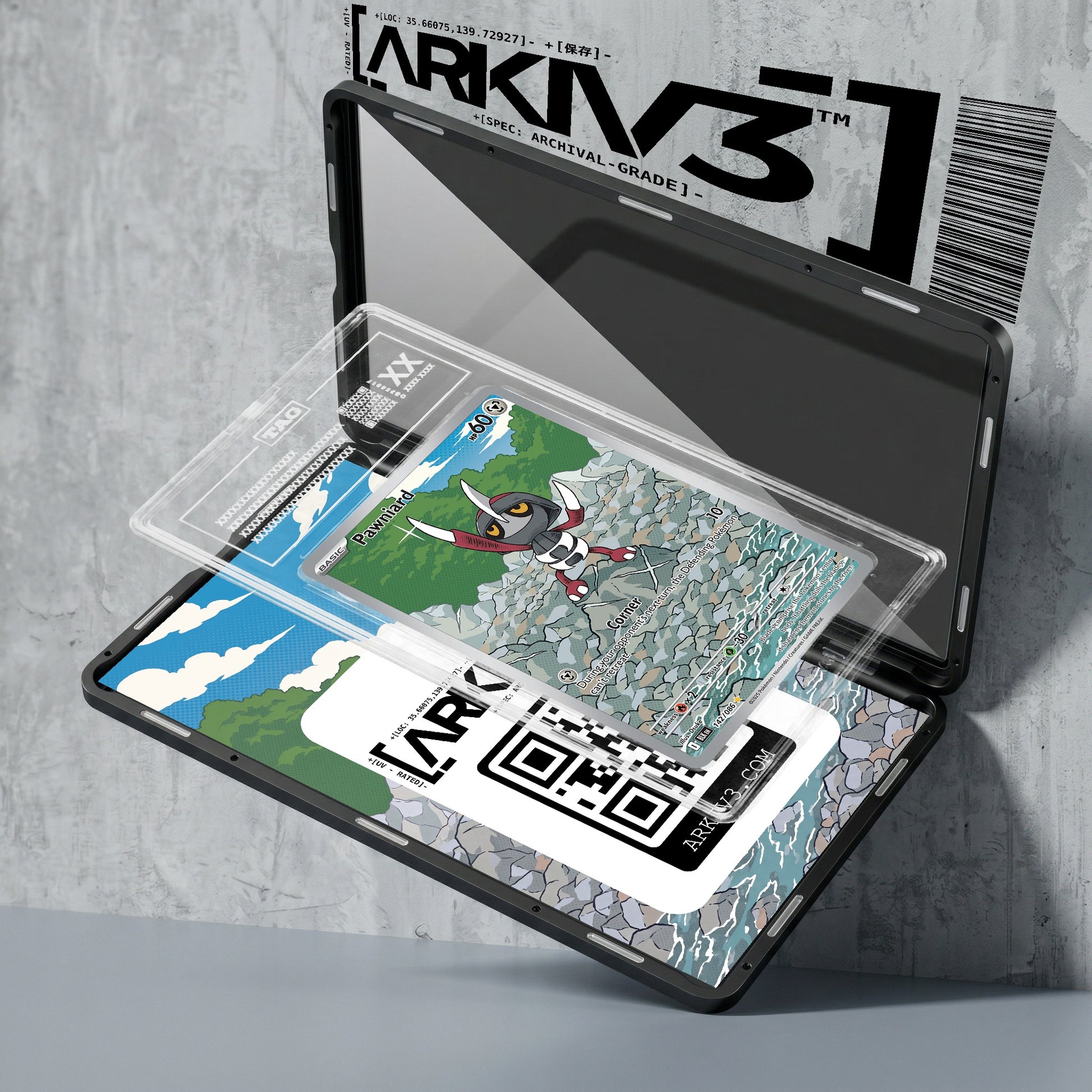 ARKIV3 TAG graded exploded mockup