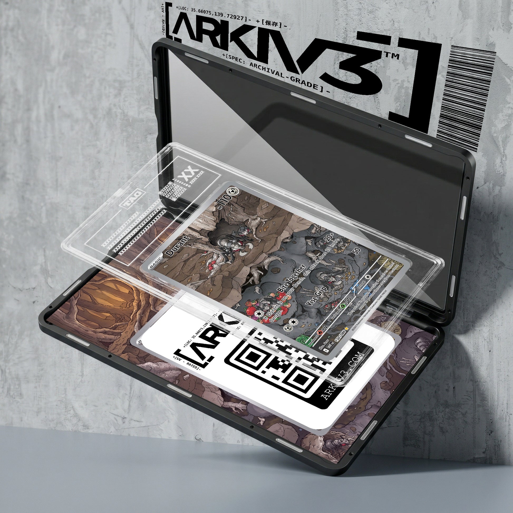 ARKIV3 TAG graded exploded mockup