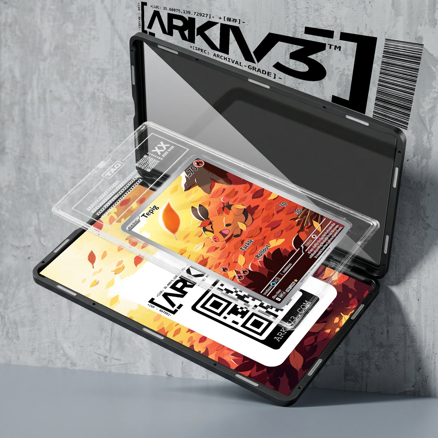 ARKIV3 TAG graded exploded mockup