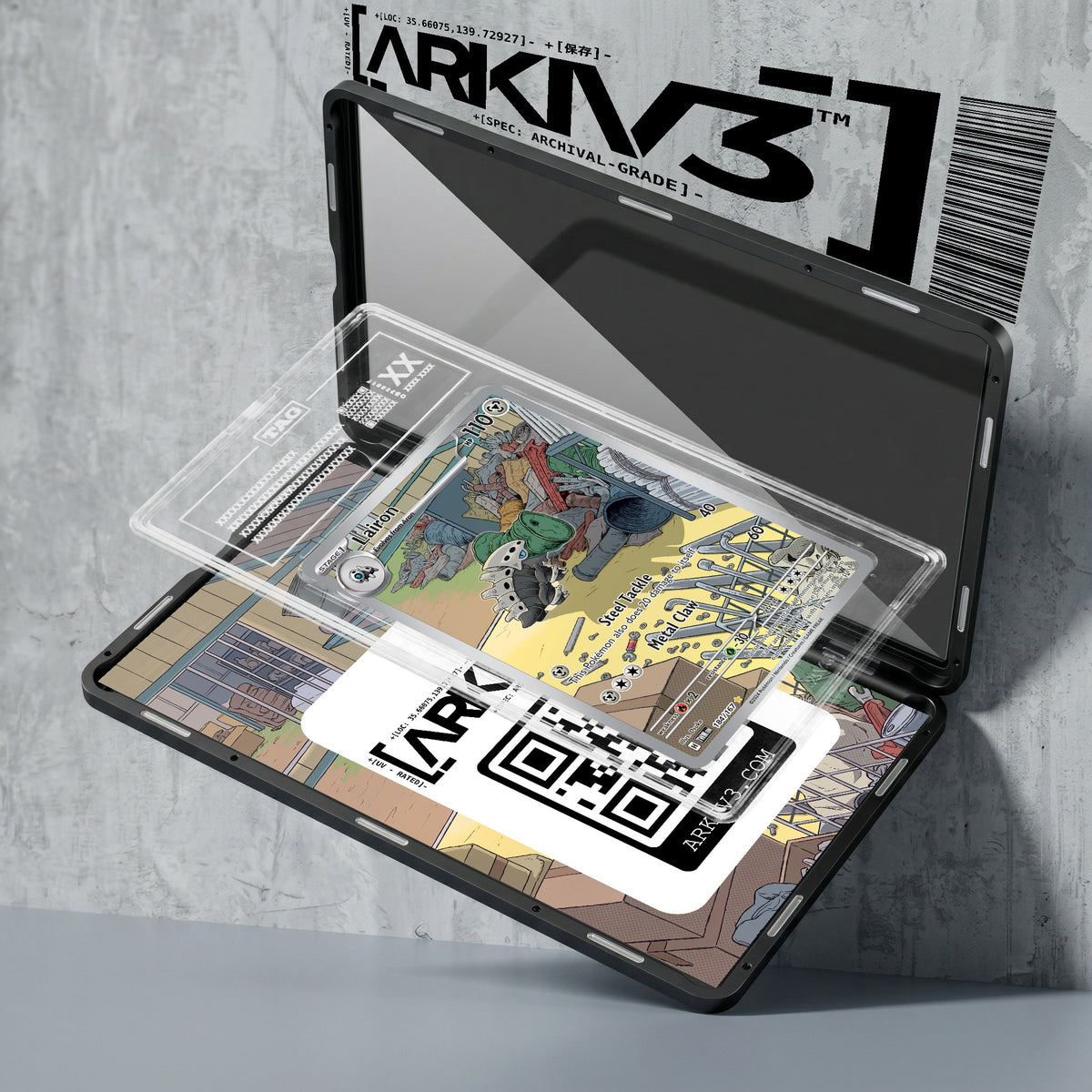 ARKIV3 TAG graded exploded mockup