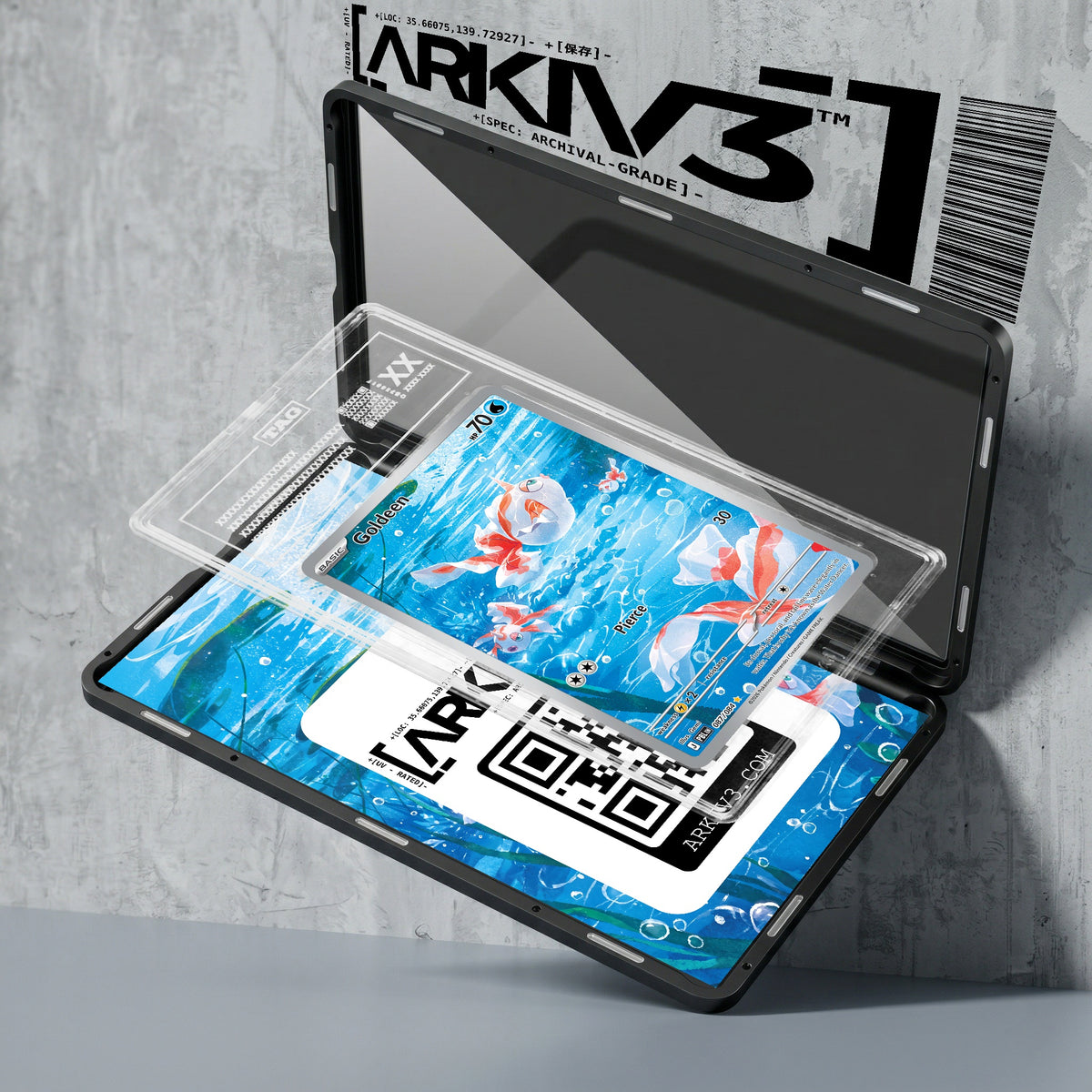 ARKIV3 TAG graded exploded mockup
