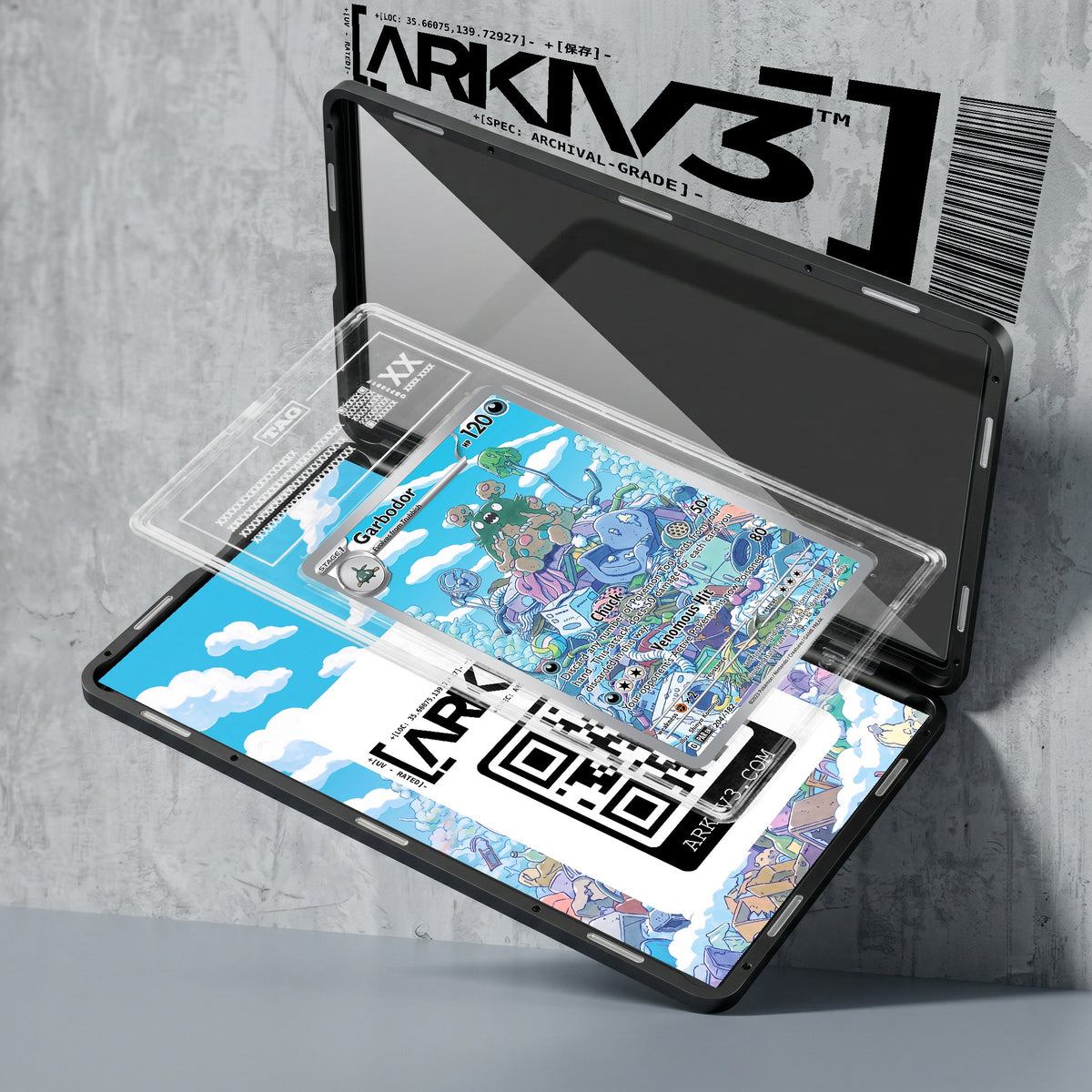 ARKIV3 TAG graded exploded mockup