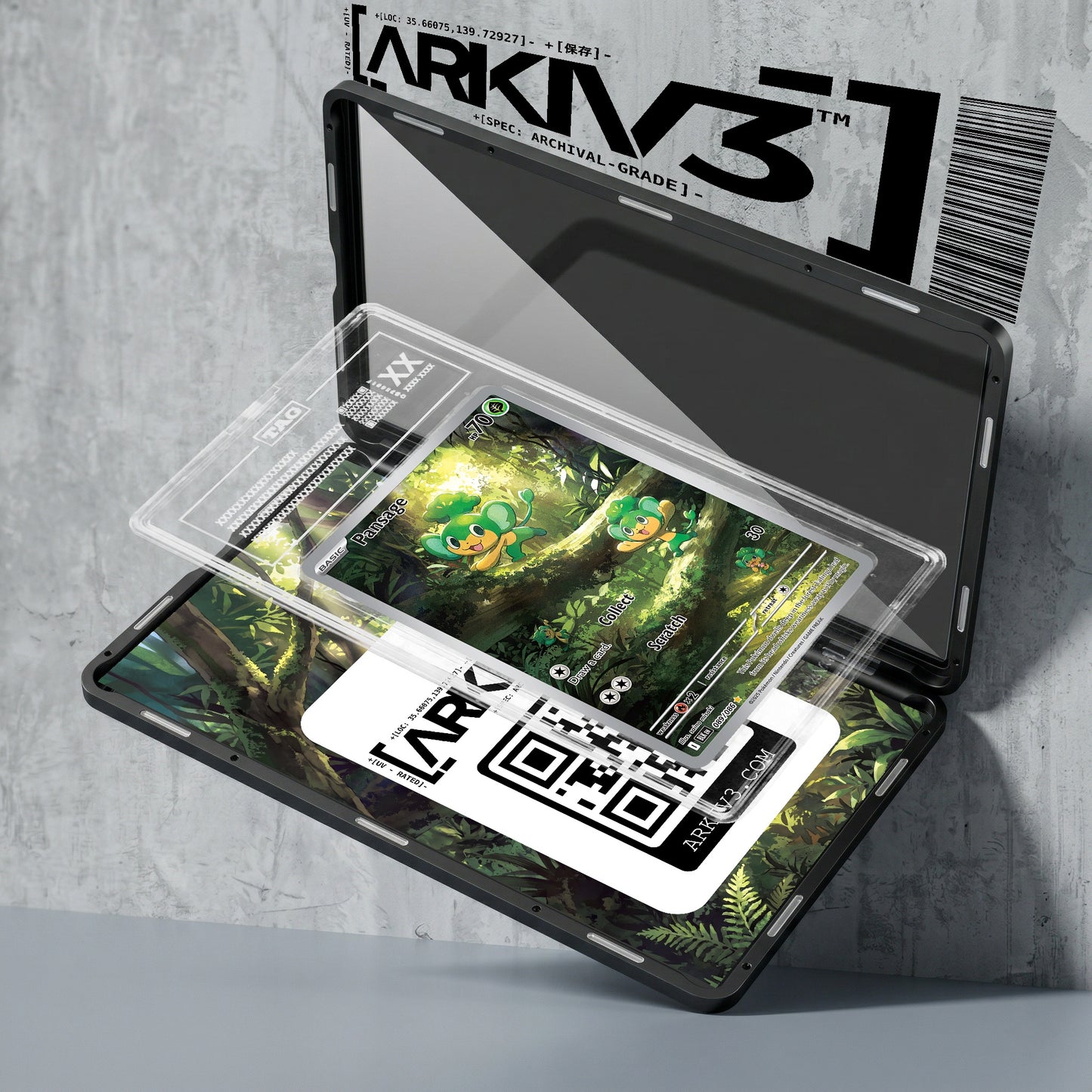 ARKIV3 TAG graded exploded mockup